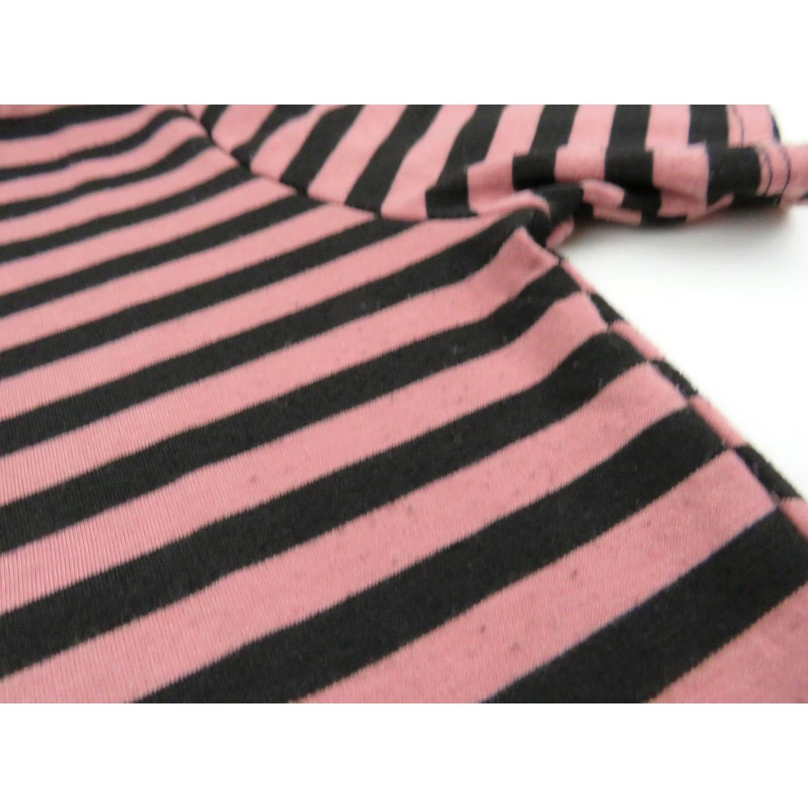 Vintage LuLaRoe Women's Amelia Dress XS Pink Brown Striped Fit & Flare A-Line Size XS / US 0-2 / IT 36-38 - 4 Thumbnail