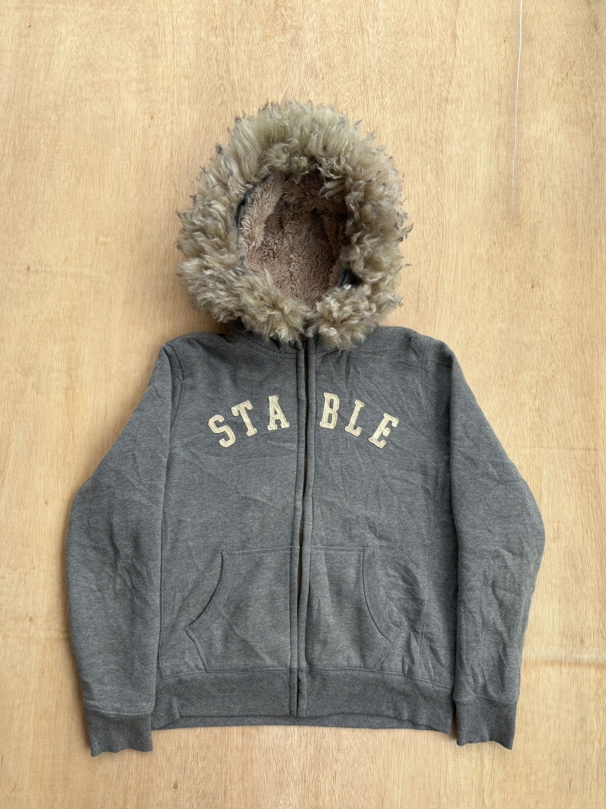 If Six Was Nine × Japanese Brand × Le Grande Bleu (L.G.B.) Fur Hoodie Spao Stable Ifsixwasnine LGB Style Size US L / EU 52-54 / 3 - 1 Thumbnail
