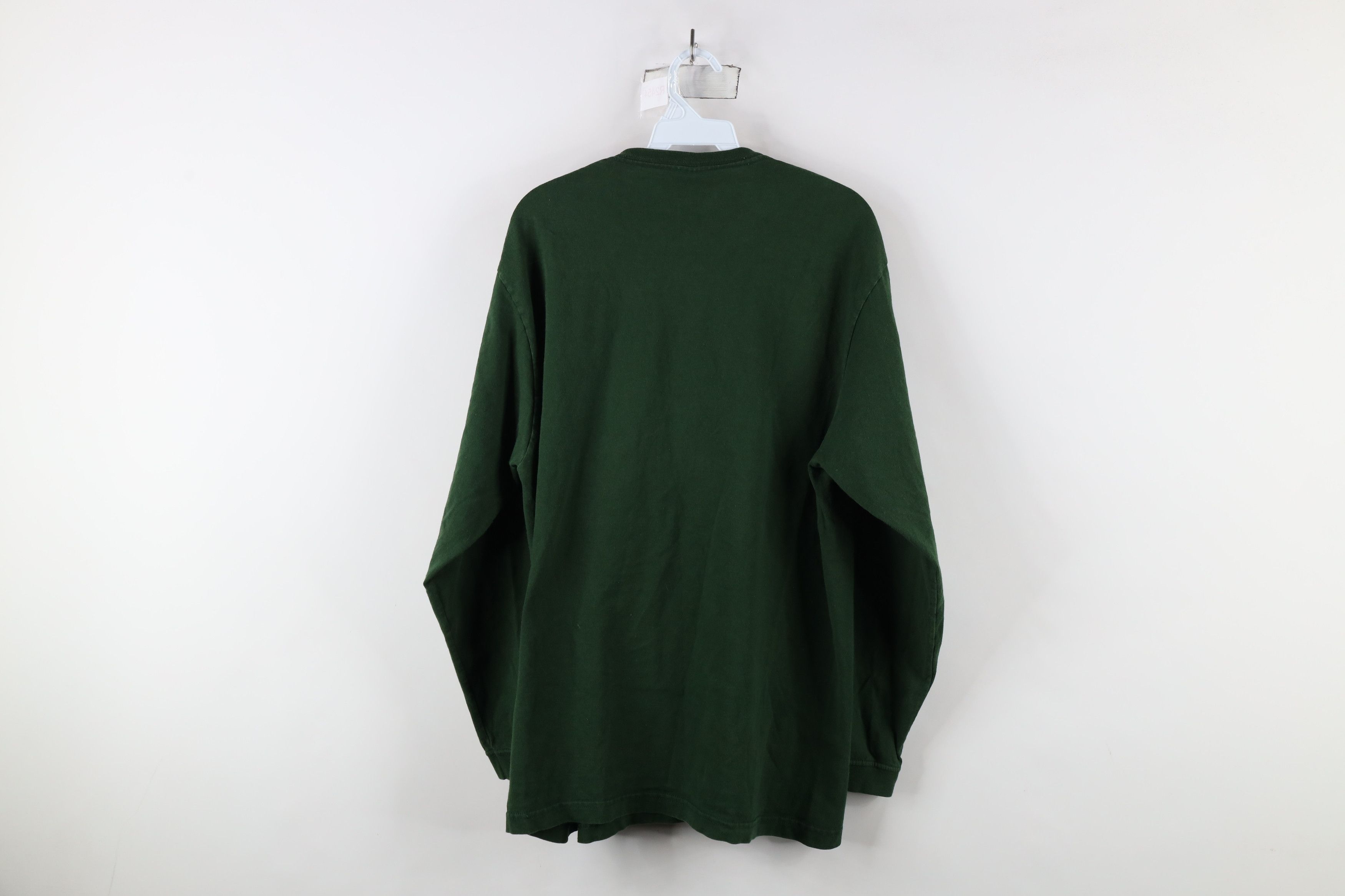 Vintage Vintage 90s Streetwear Cotton Long Sleeve T-Shirt Green Size US L / EU 52-54 / 3 - 9 Thumbnail