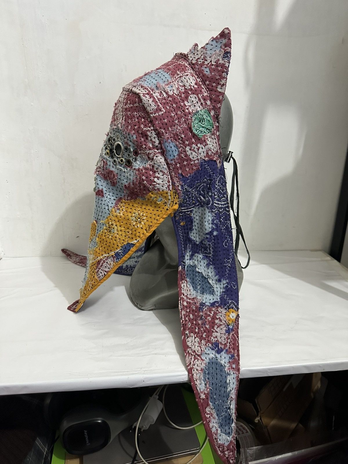 Handmade Custom Made Distressed Paisley patchwork 2 way Mask/hats Size ONE SIZE - 4 Thumbnail