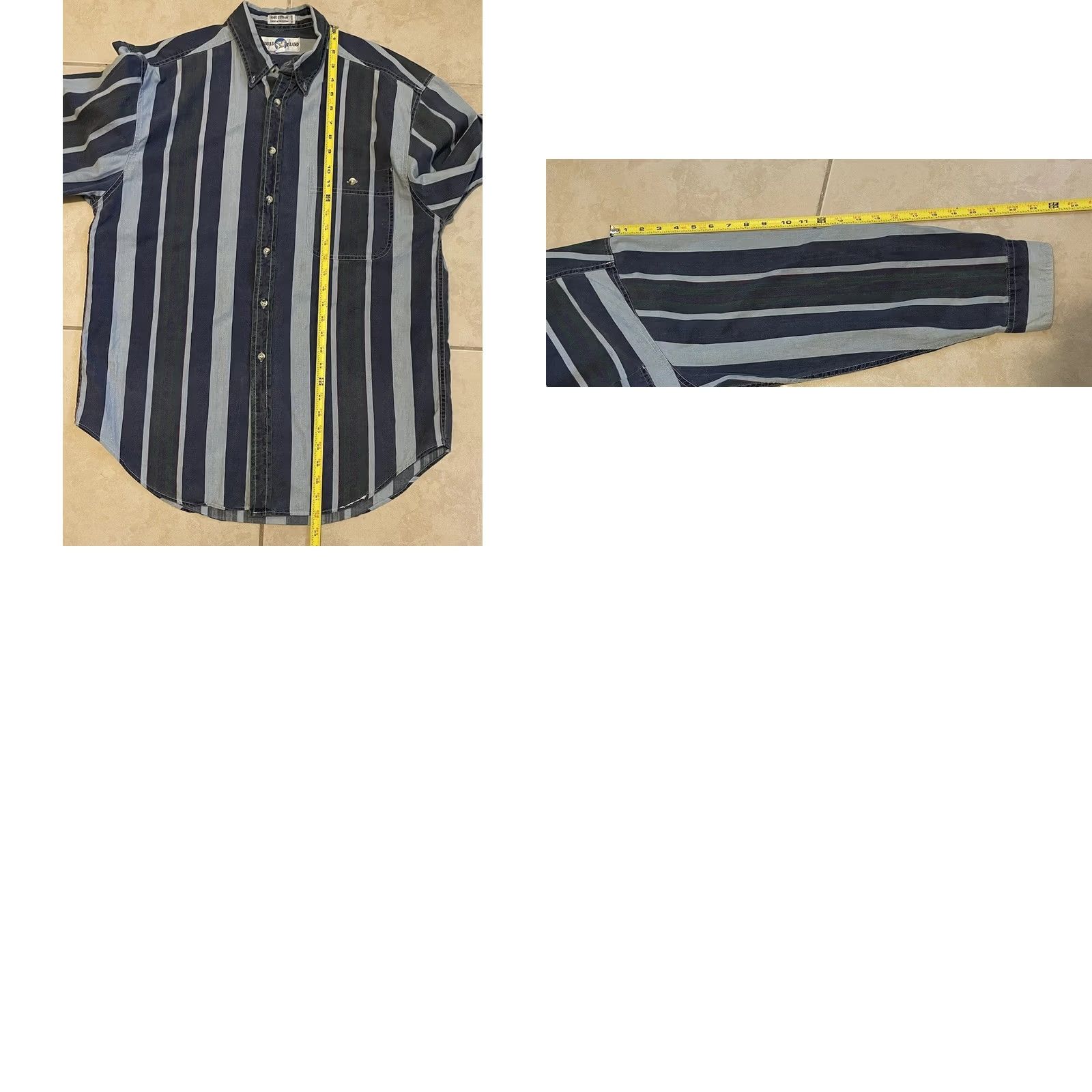 Gotcha VINTAGE 90s Striped Faded Button-Up Shirt Blue L Surf Skate Beach Grunge AOP Vaporwave Gotcha OP Mens Size US L / EU 52-54 / 3 - 8 Thumbnail