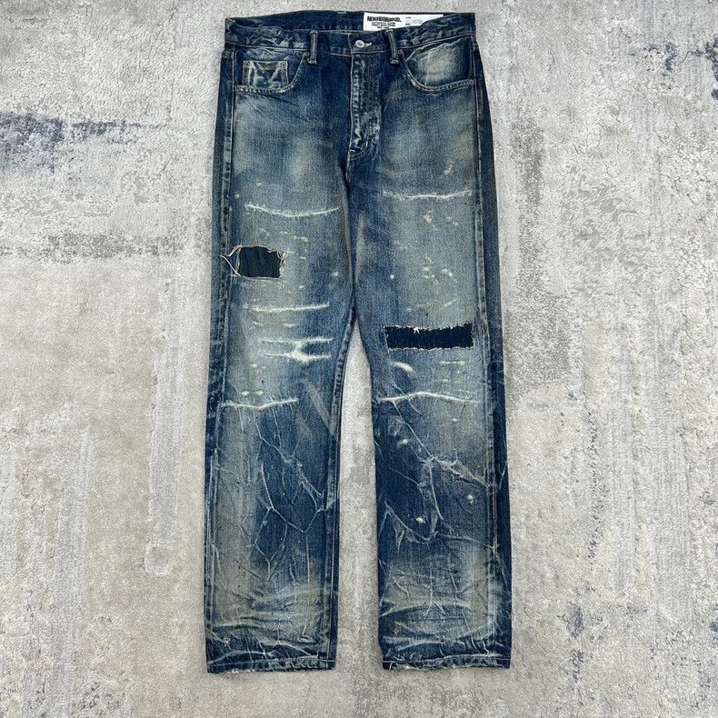 Neighborhood NEIGHBORHOOD 20SS Distressed Denim Jeans Size US 31 - 1 Thumbnail