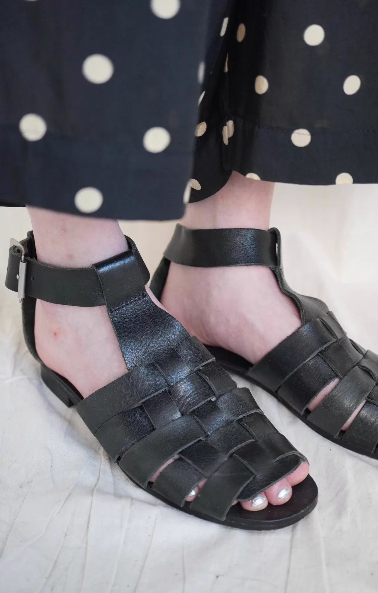 Junya Watanabe Junya Watanabe 1990s Soft Leather Woven Roman Sandal XS Size US 5.5 / IT 35.5 - 9 Thumbnail