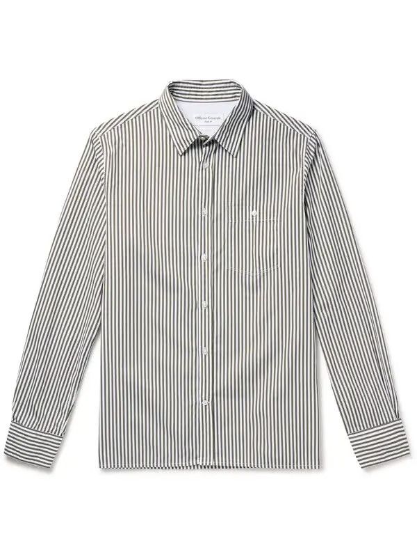Officine Generale o1mle1025 Alex Striped Cotton Poplin Shirt in Multicolor Size US L / EU 52-54 / 3 - 1 Preview