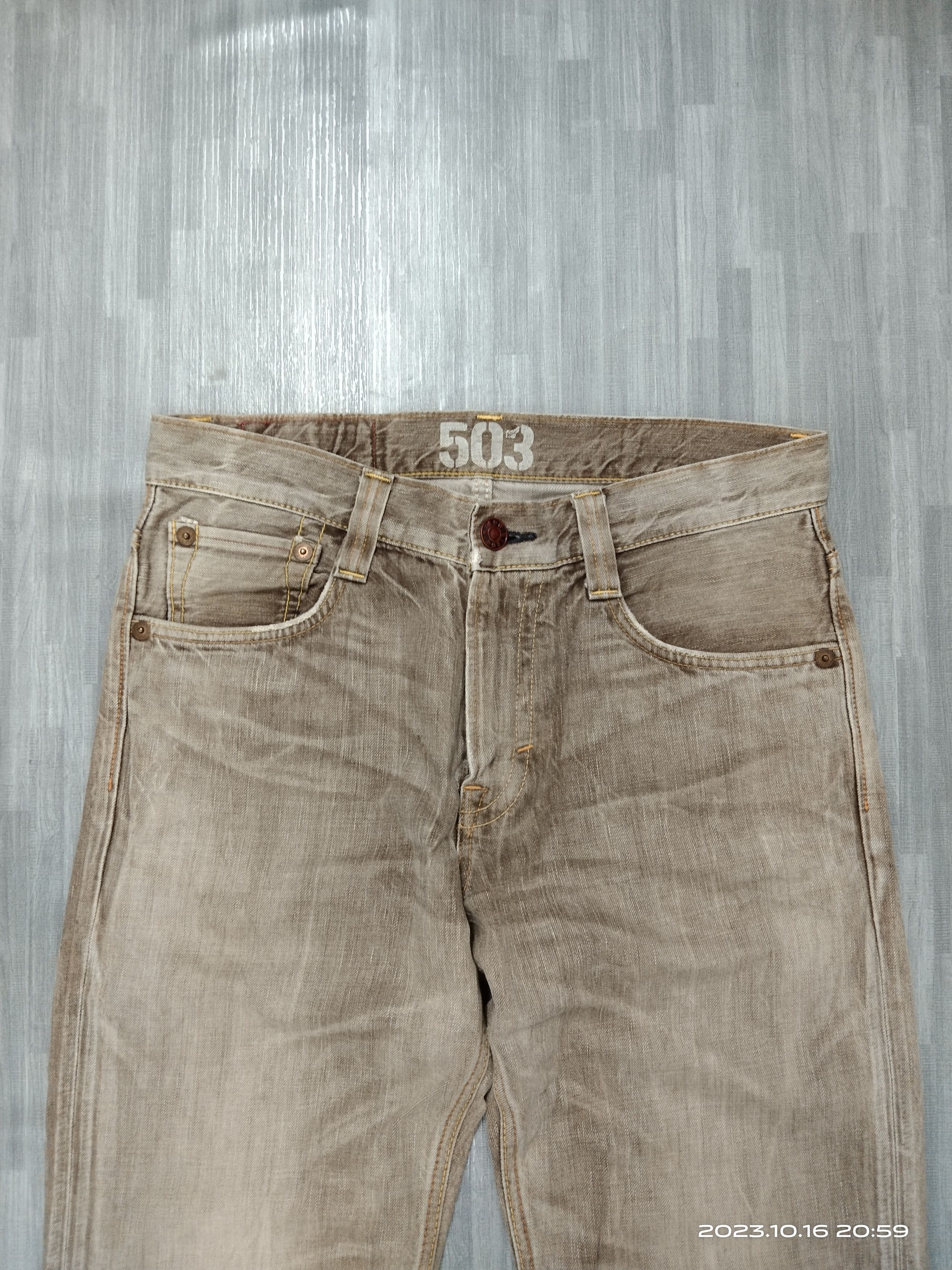 Edwin 🔥INSANE 90s SICK WASHED BROWN EDWIN🇯🇵DENIM PANTS Size US 32 / EU 48 - 4 Thumbnail