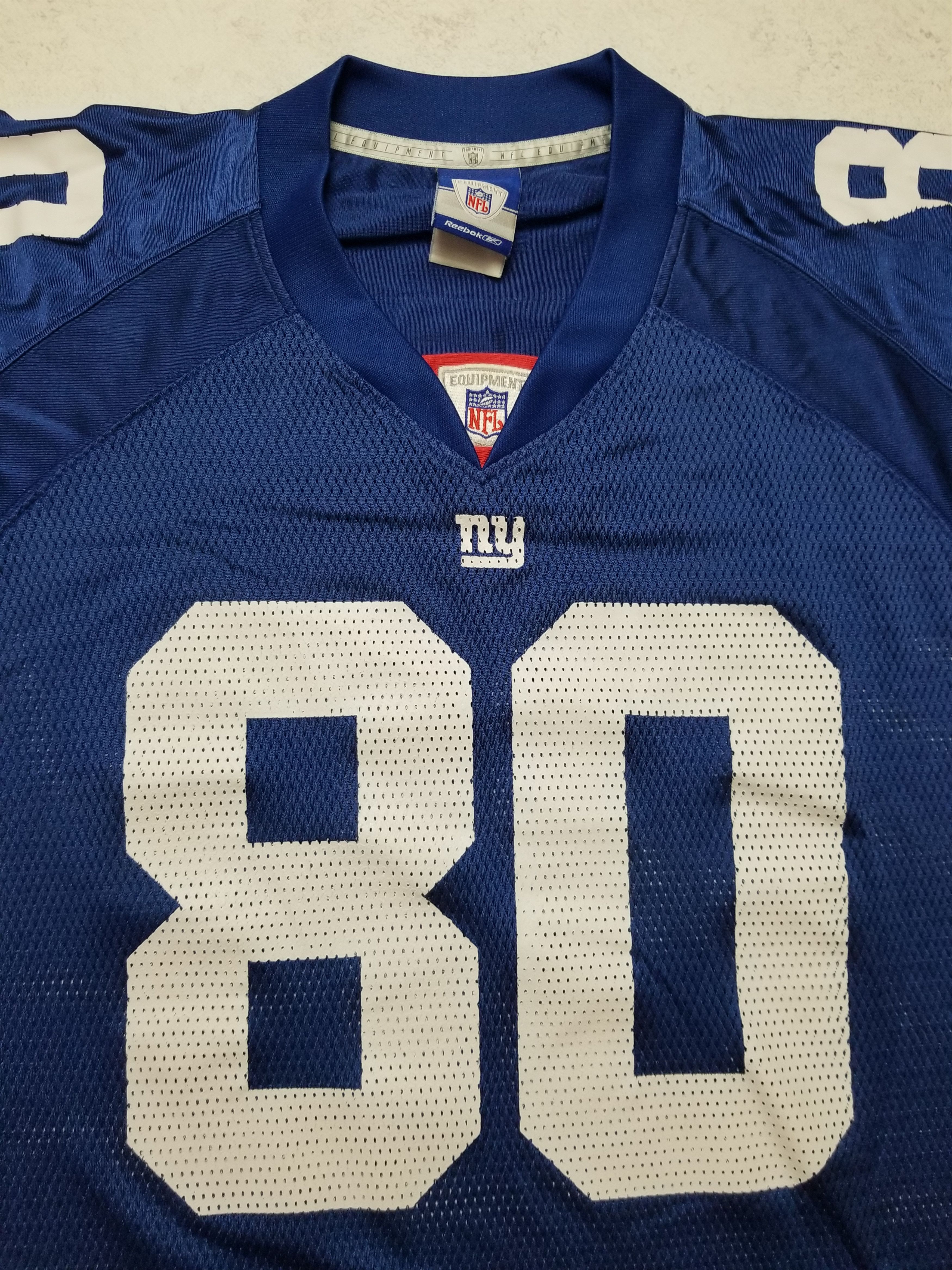 Reebok VTG New York Giants Jeremy Shockey #80 NFL Equipment Jersey Size US XL / EU 56 / 4 - 15 Thumbnail