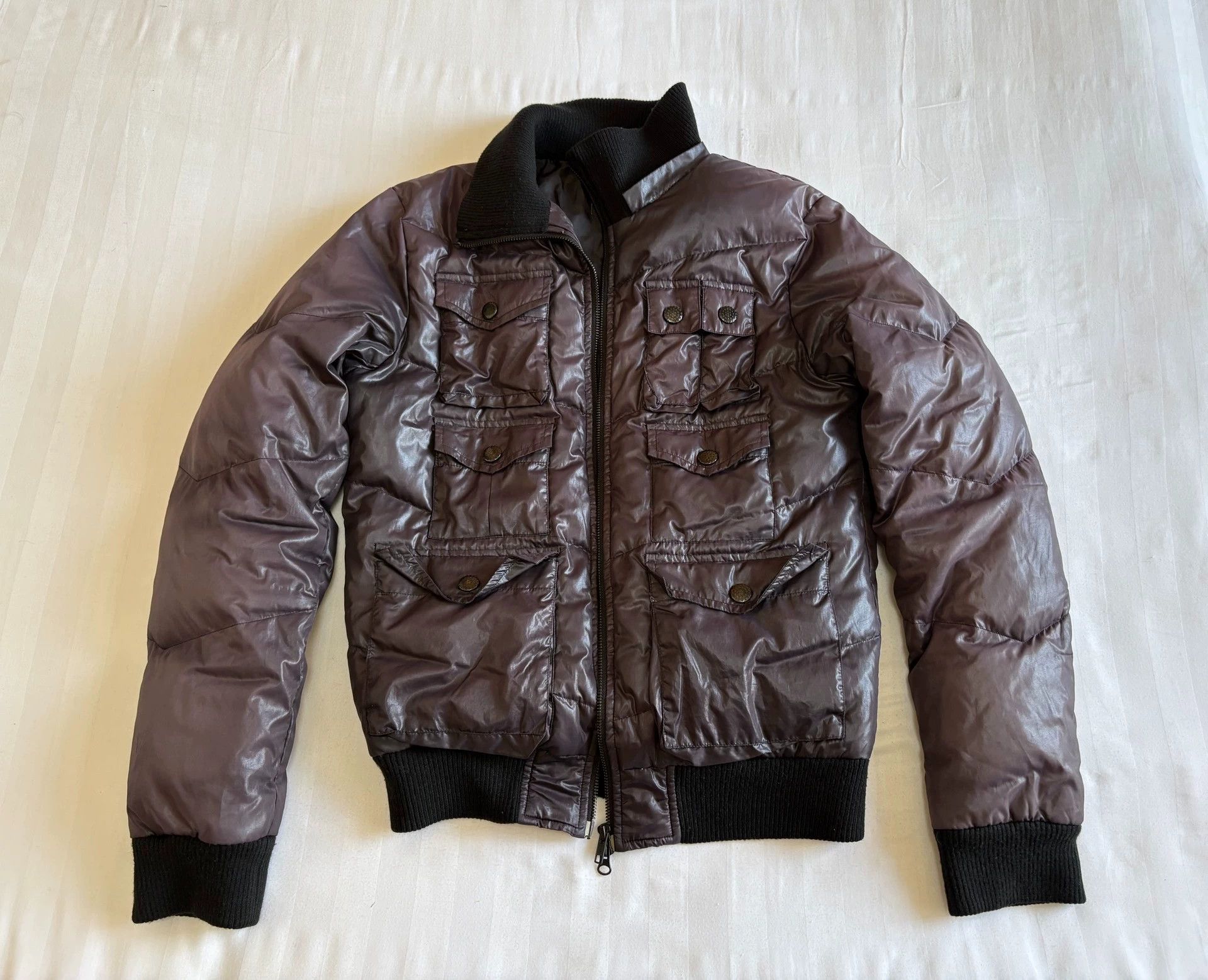 BUFFALO BOBS Buffalo Bobs Vintage Down Jacket Multi-Pkt Double Zip Knit Trim Size US M / EU 48-50 / 2 - 7 Thumbnail