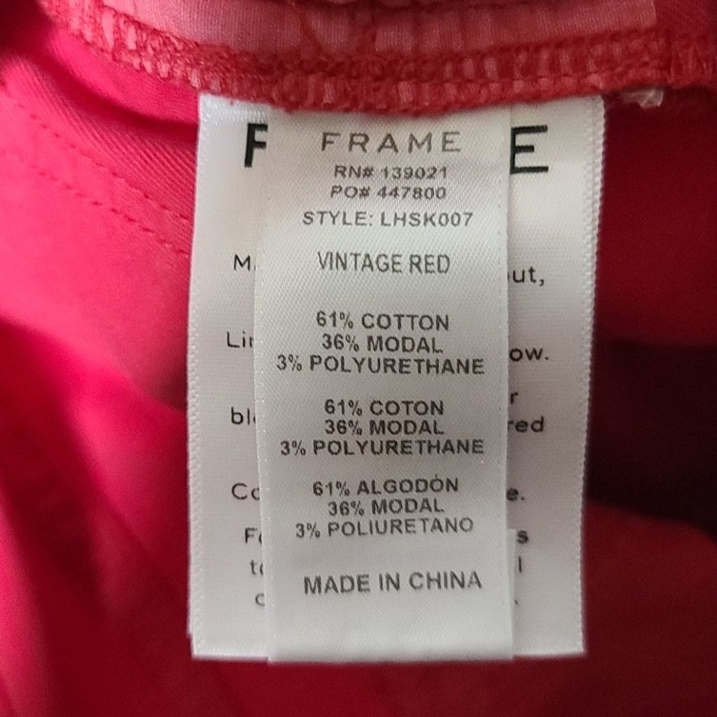 Frame Frame Le High Skinny vintage red 5 pocket jeans pants sz 25 Size 25" / US 0 / IT 36 - 10 Thumbnail
