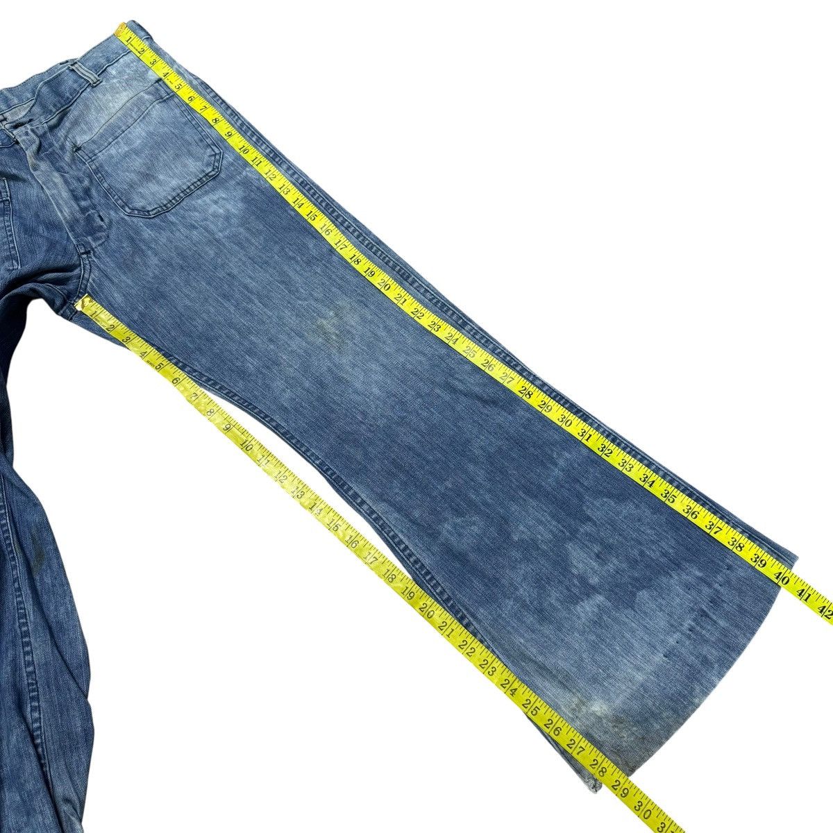 Vintage Vintage 80s US Navy Seafarer Denim Flare Pant Distressed Size US 32 / EU 48 - 18 Thumbnail