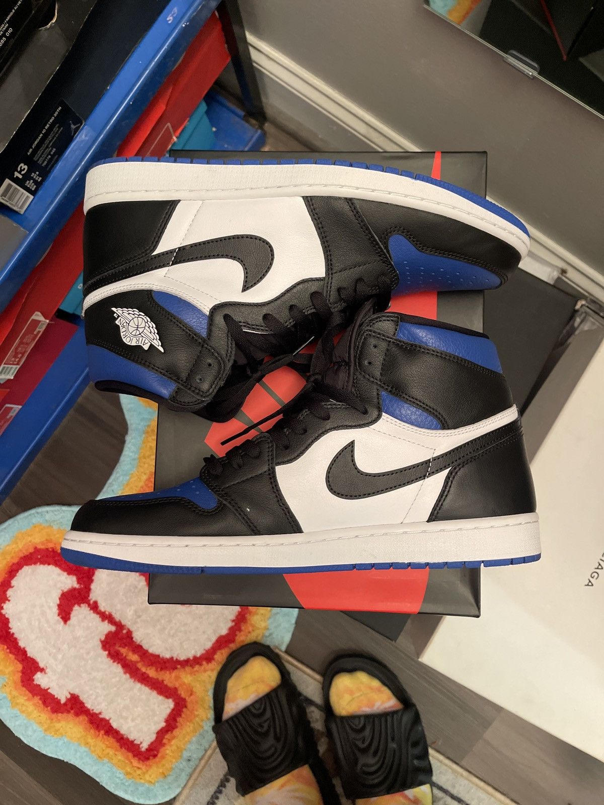 Jordan Brand Royal Toe Air Jordan 1 Sz 13 Size US 13 / EU 46 - 3 Thumbnail