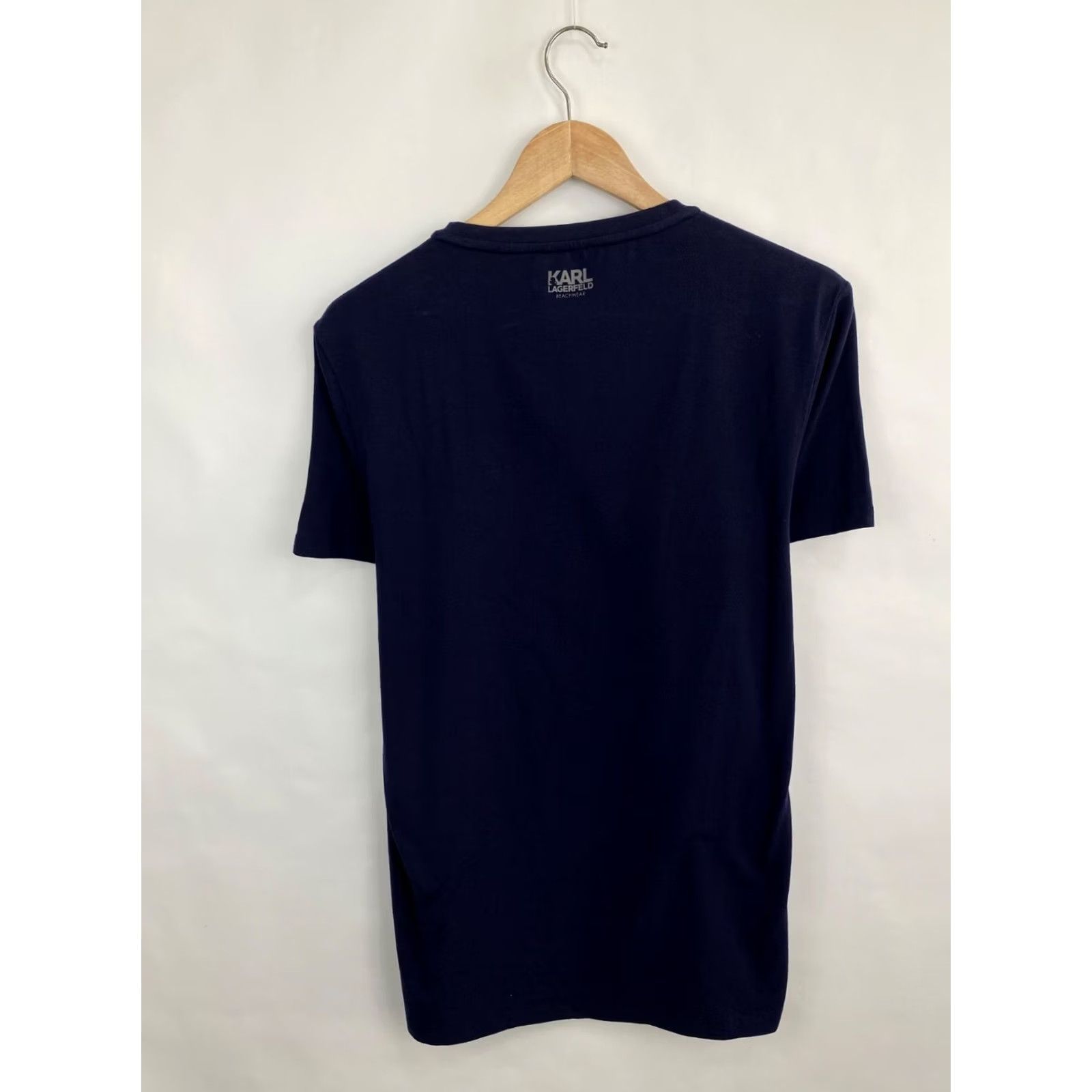 Karl Lagerfeld Karl Lagerfeld Beachwear T-Shirt M/L Dark Blue Retro Mens Shirt Size US L / EU 52-54 / 3 - 7 Thumbnail
