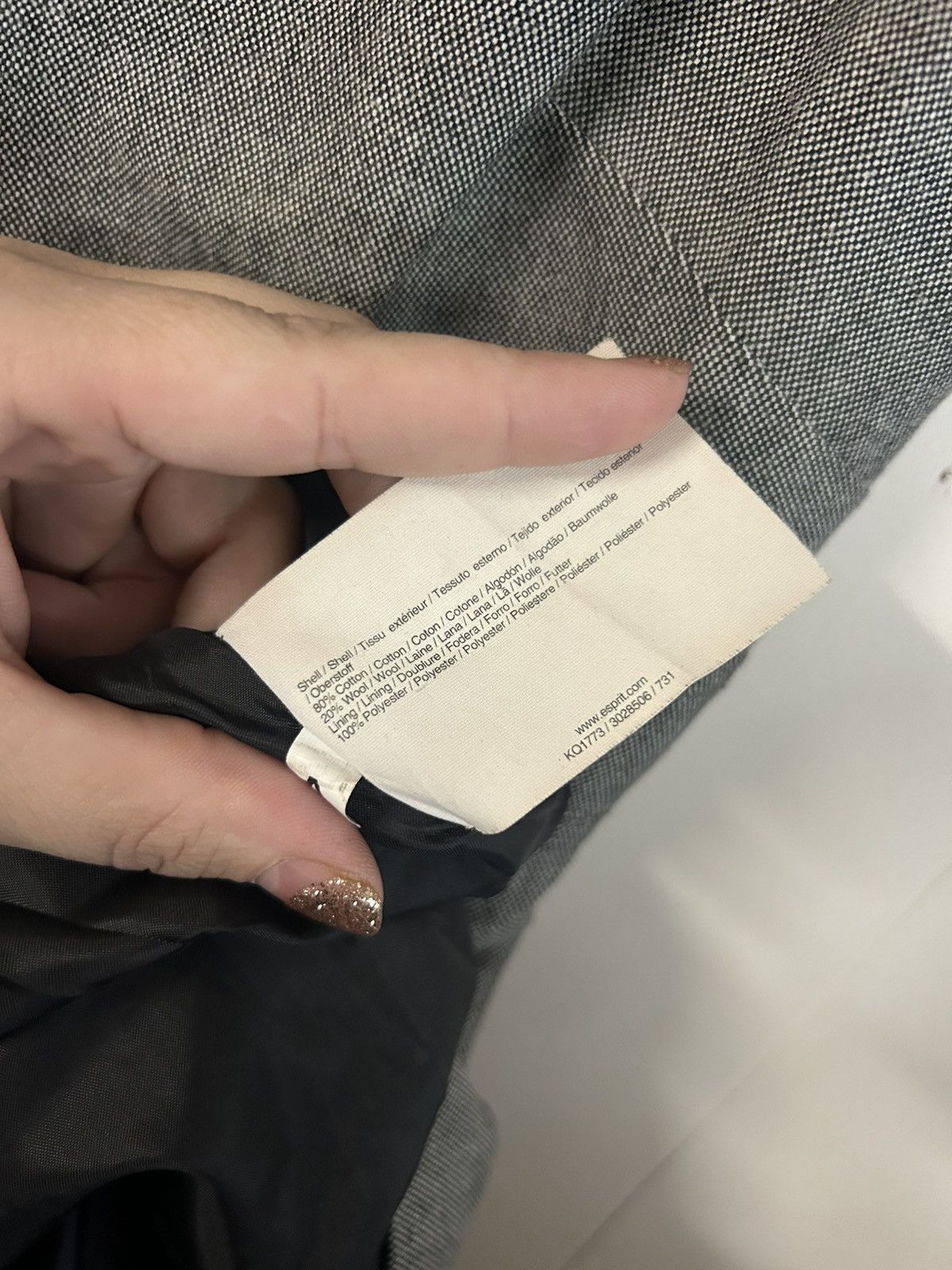 Esprit ESPRIT 90s Wool Pencil Shift Dress Sz 4 Career Grey Pockets Size S / US 4 / IT 40 - 8 Thumbnail