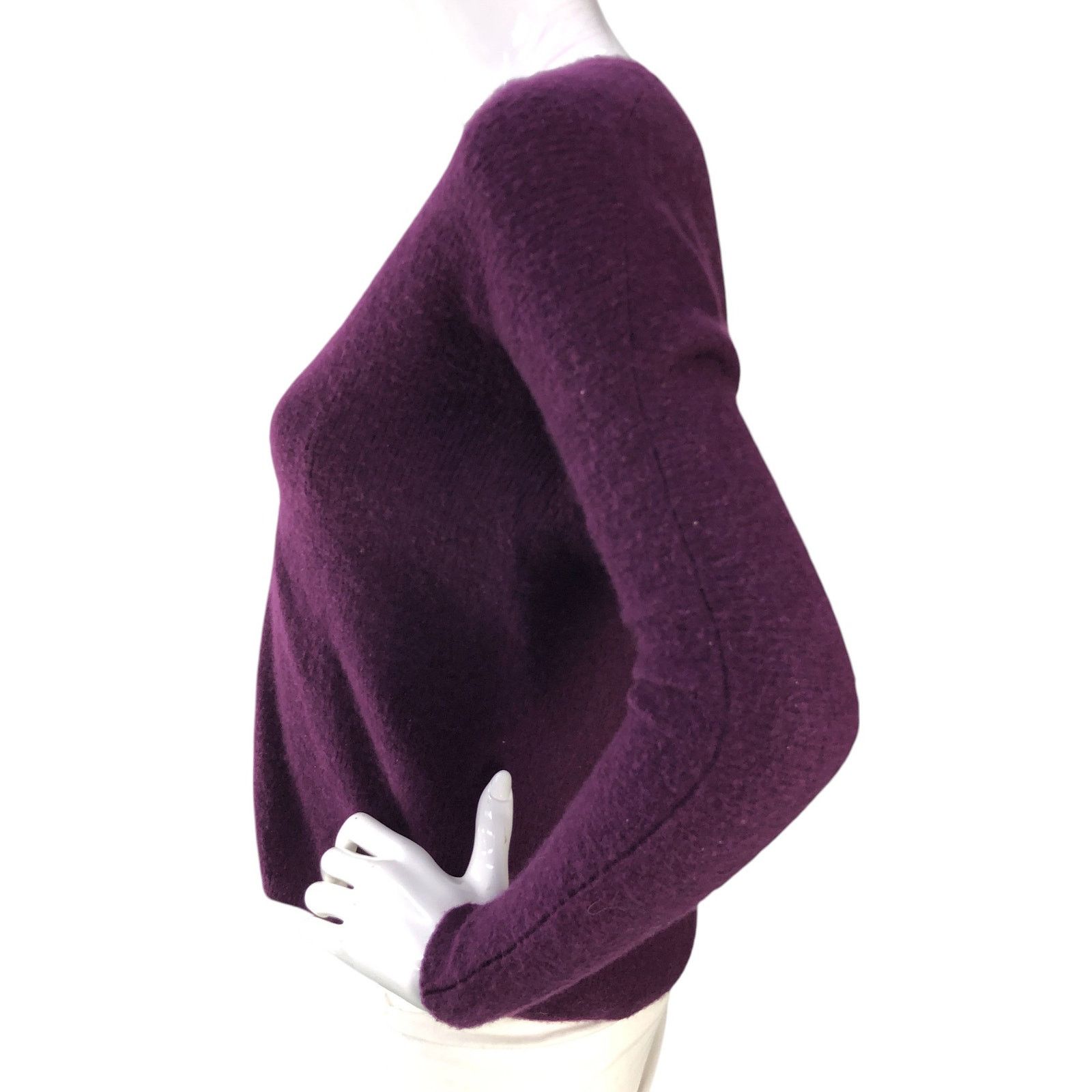 Vince Vince Sz S Sweater Double V Neck Wool Cashmere Blend Purple Size S / US 4 / IT 40 - 5 Thumbnail