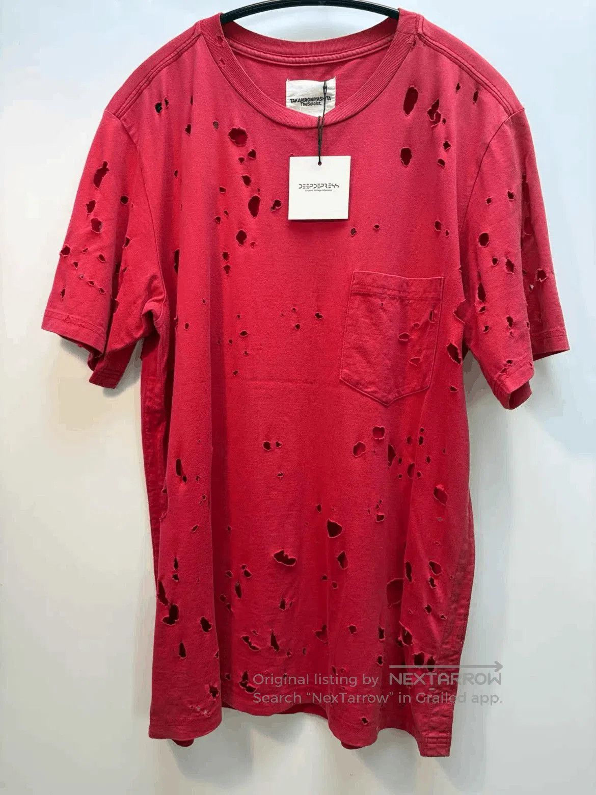 Takahiromiyashita The Soloist. Sz 46 Takahiromiyashita the Soloist 12ss Distressed Tee. Size US S / EU 44-46 / 1 - 1 Thumbnail