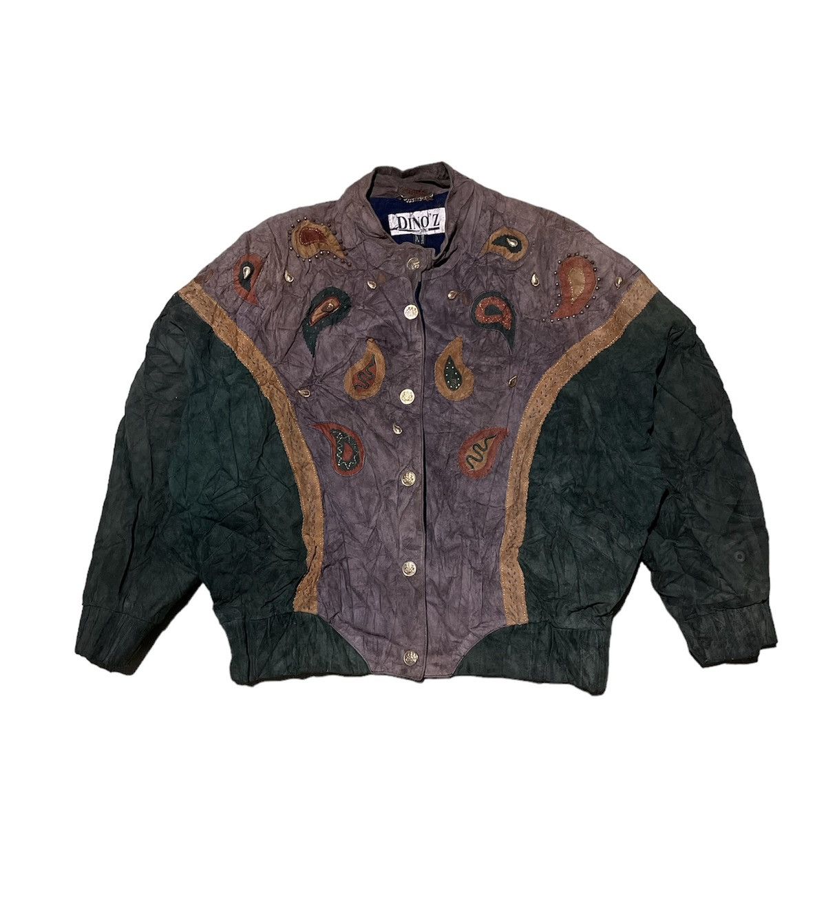 Japanese Brand × Vintage Rare 90s Japanese Vintage DINO'Z Paisley Embroidered Jacket Size M / US 6-8 / IT 42-44 - 1 Thumbnail