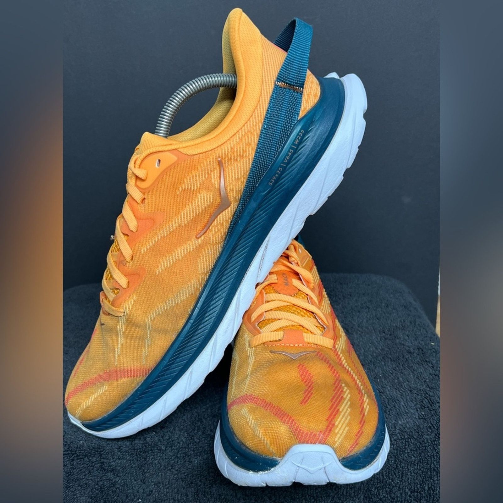 Hoka Hoka One Mach Supersonic Mens 10.5D Orange Running Sneakers Size US 10.5 / EU 43-44 - 4 Thumbnail