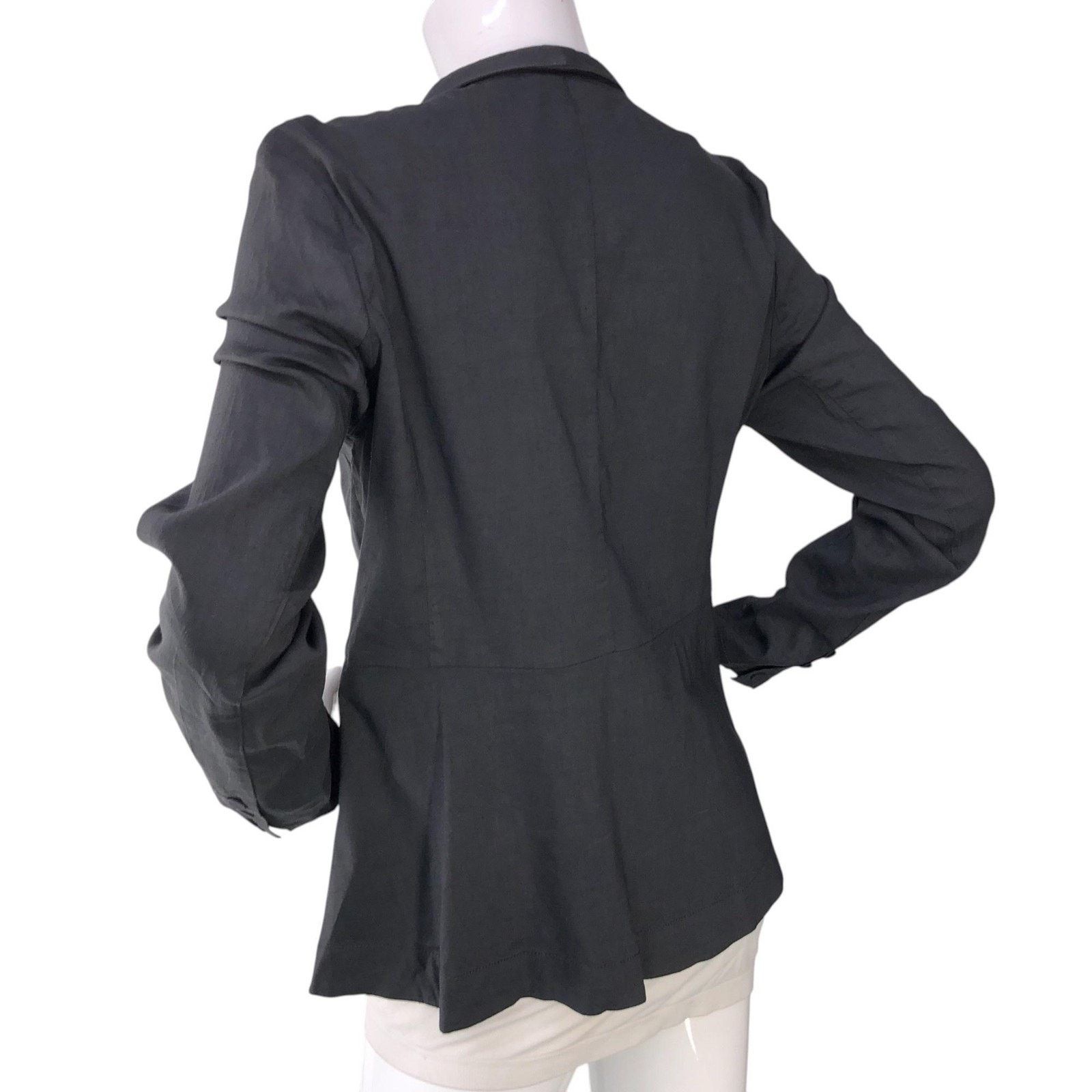 Eileen Fisher Eileen Fisher Blazer M Charcoal Linen Blend Jacket Stretch Size M / US 6-8 / IT 42-44 - 6 Thumbnail