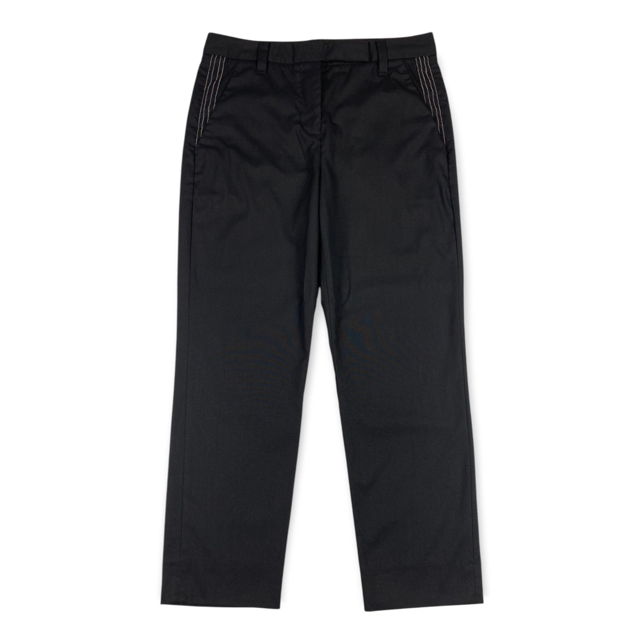 Brunello Cucinelli Striped Trim Detail Pants Size 27" / US 4 / IT 40 - 1 Thumbnail
