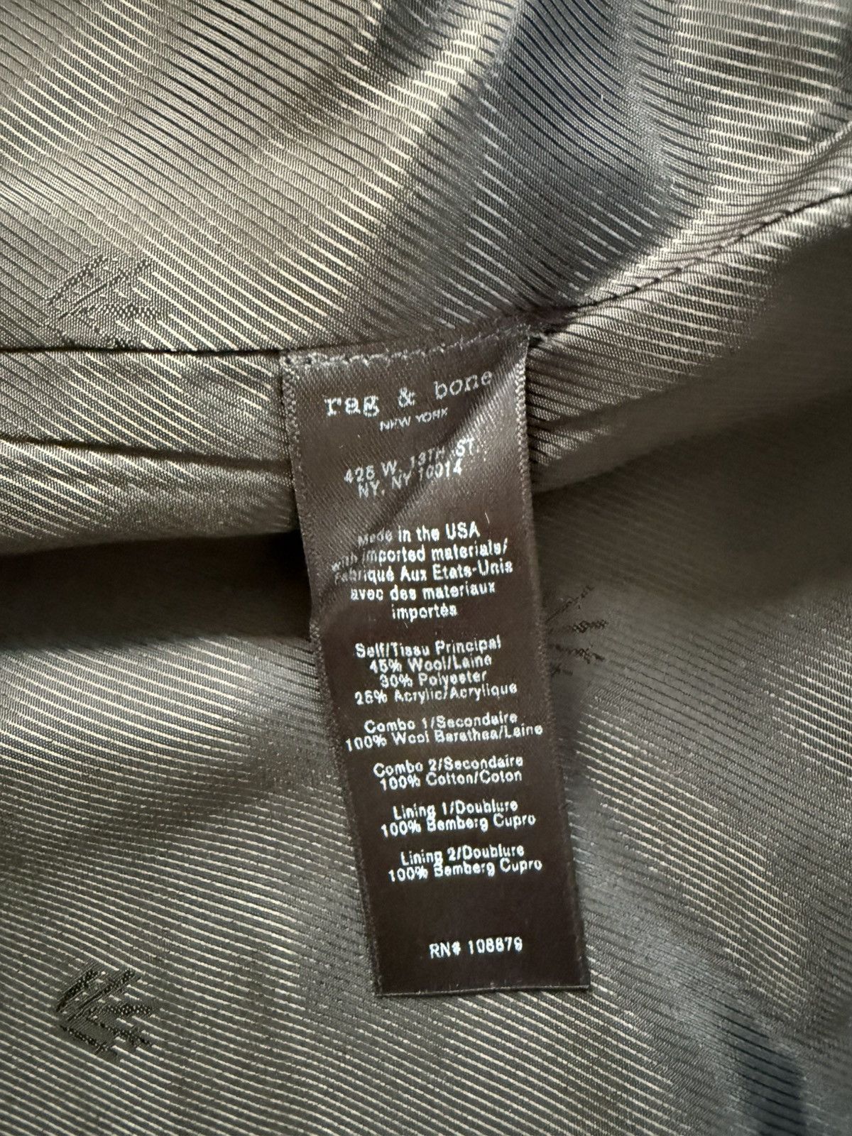 Rag & Bone Grey & black melange rag & bone overcoat Size US S / EU 44-46 / 1 - 6 Thumbnail