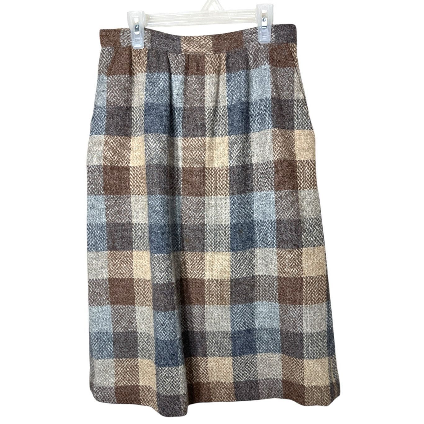 Other Vintage Country Suburbans Wool Blend Plaid Skirt Size 10 Size 32" / US 10 / IT 46 - 1 Thumbnail