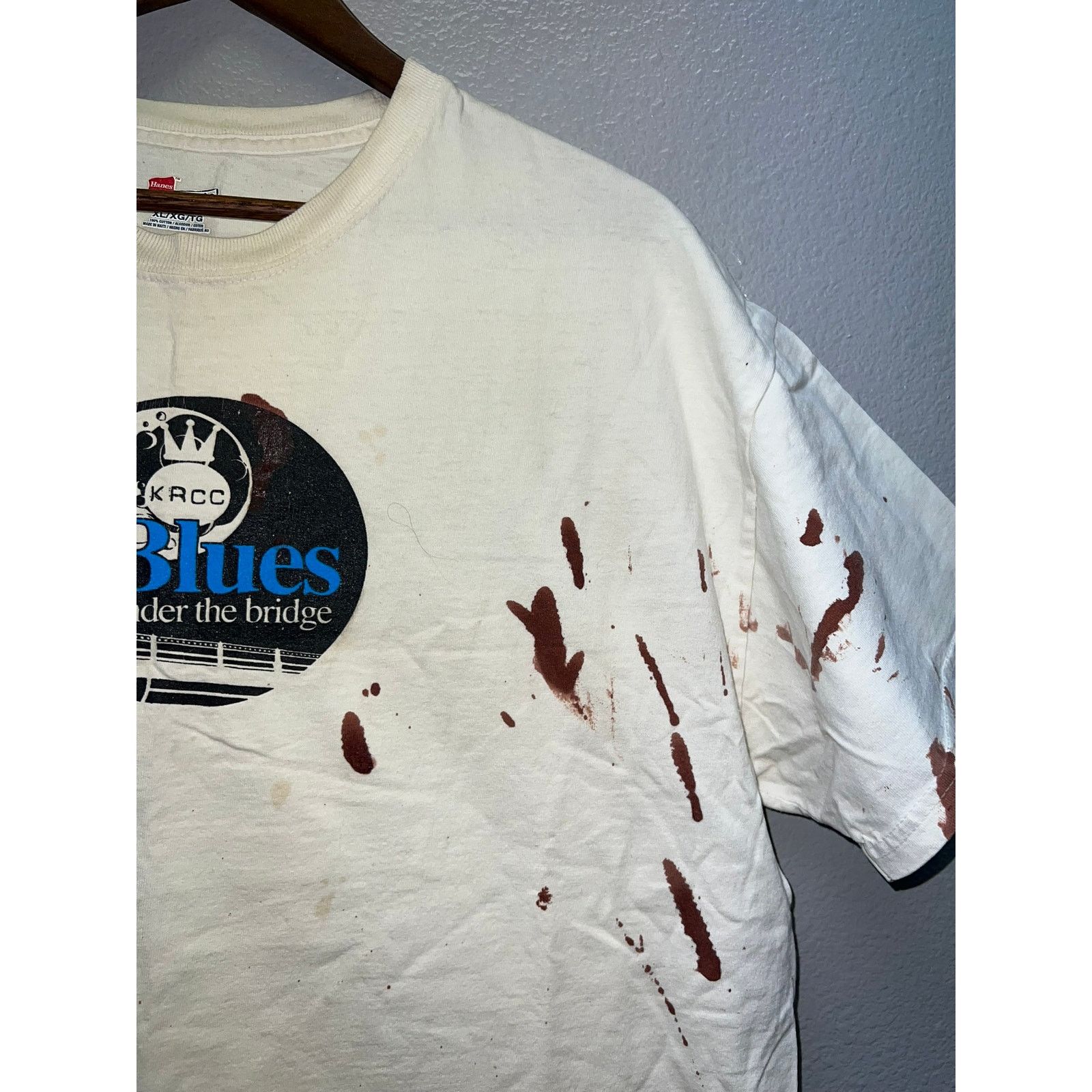 Hanes Blues Under The Bridge Shirt KACC Jake Loggins Band XL Size US XL / EU 56 / 4 - 5 Thumbnail