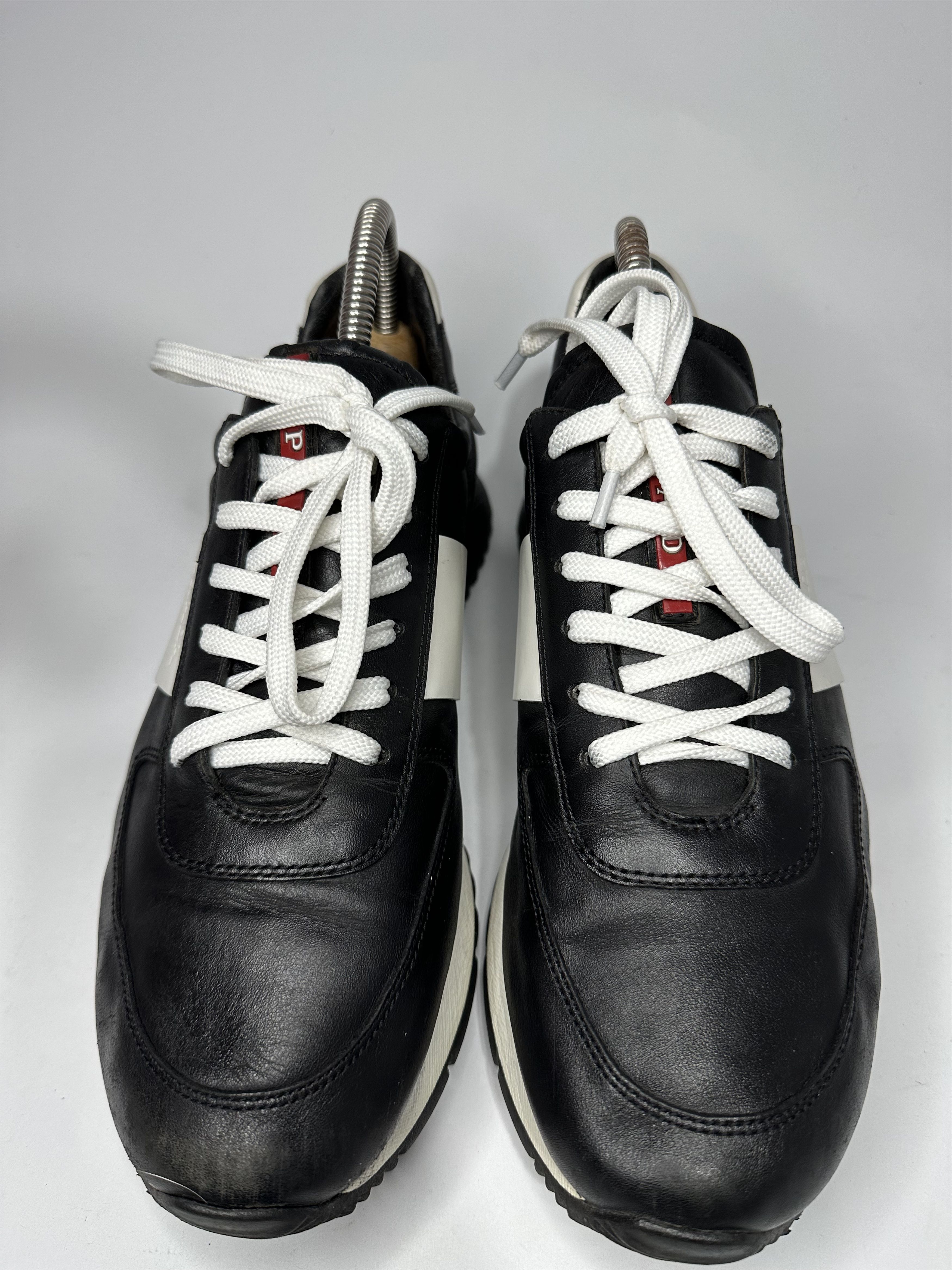 Prada Prada Two Tone Leather Low Top Sneakers. Size US 7 / EU 40 - 2 Thumbnail