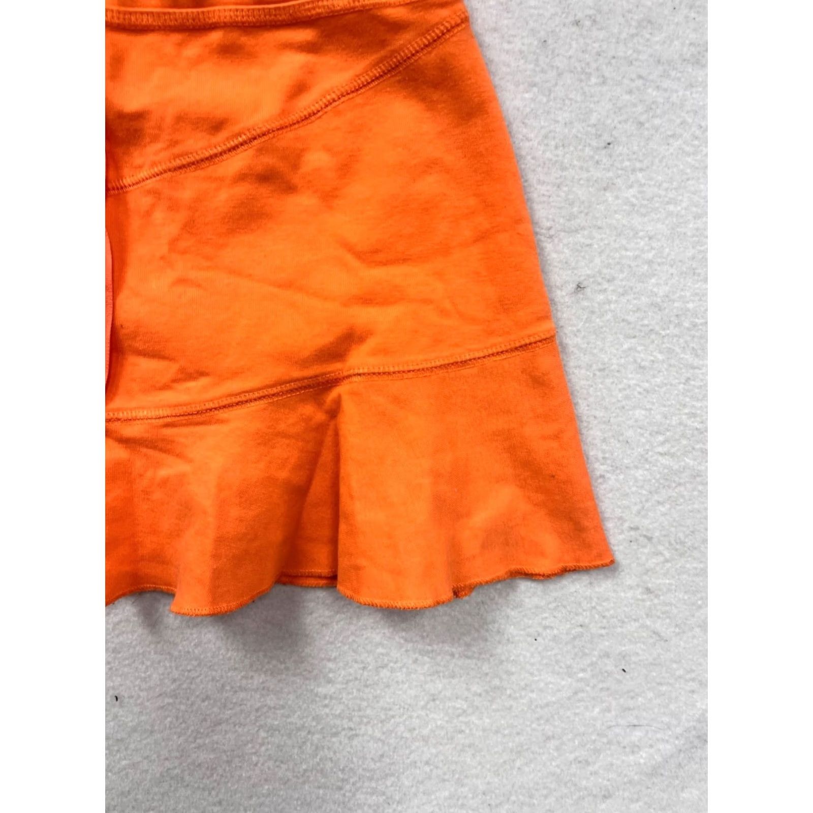 Energie Energie Womens Skirt Small Orange Ruffled Hem Mini #8214 Size 28" / US 6 / IT 42 - 4 Thumbnail