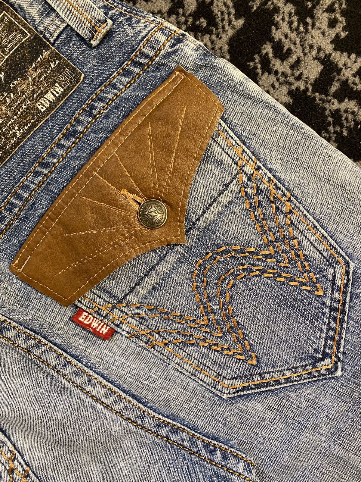 Edwin Edwin XV Flare Japan Washed Denim Vintage Size US 30 / EU 46 - 8 Thumbnail
