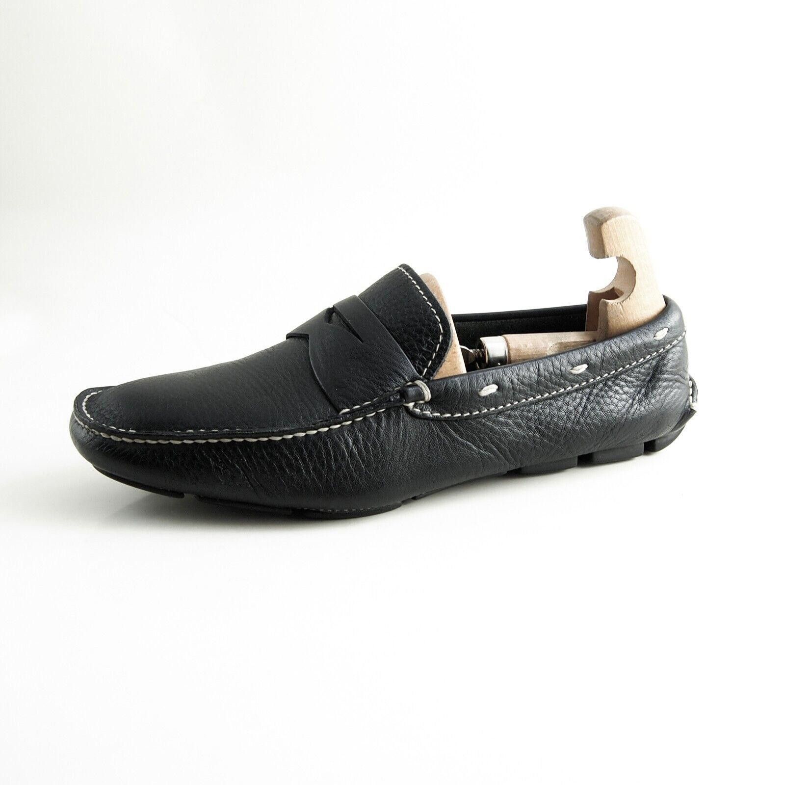 Prada Prada Driving Penny Loafers Black Leather Mens EU 43 US 10 Size US 10 / EU 43 - 1 Thumbnail