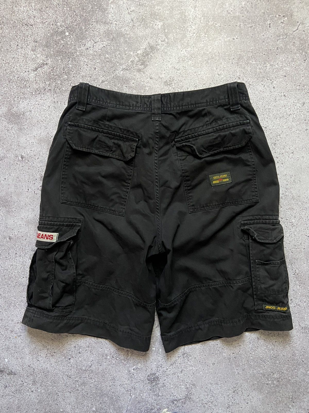 JNCO × Vintage Vintage JNCO Black Cargo Utility Shorts Red dragon Y2K Cyber Size US 34 / EU 50 - 2 Thumbnail