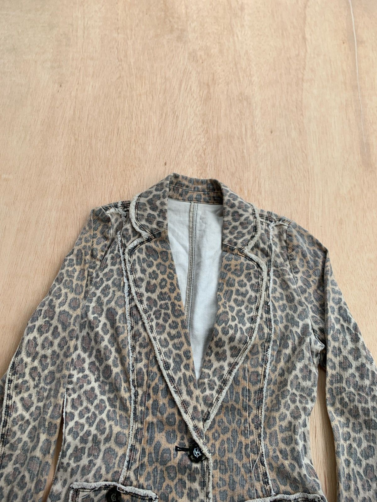 20471120 Vintage Leopard Blazer Ifsixwasnine Punk Style Size M / US 6-8 / IT 42-44 - 3 Thumbnail