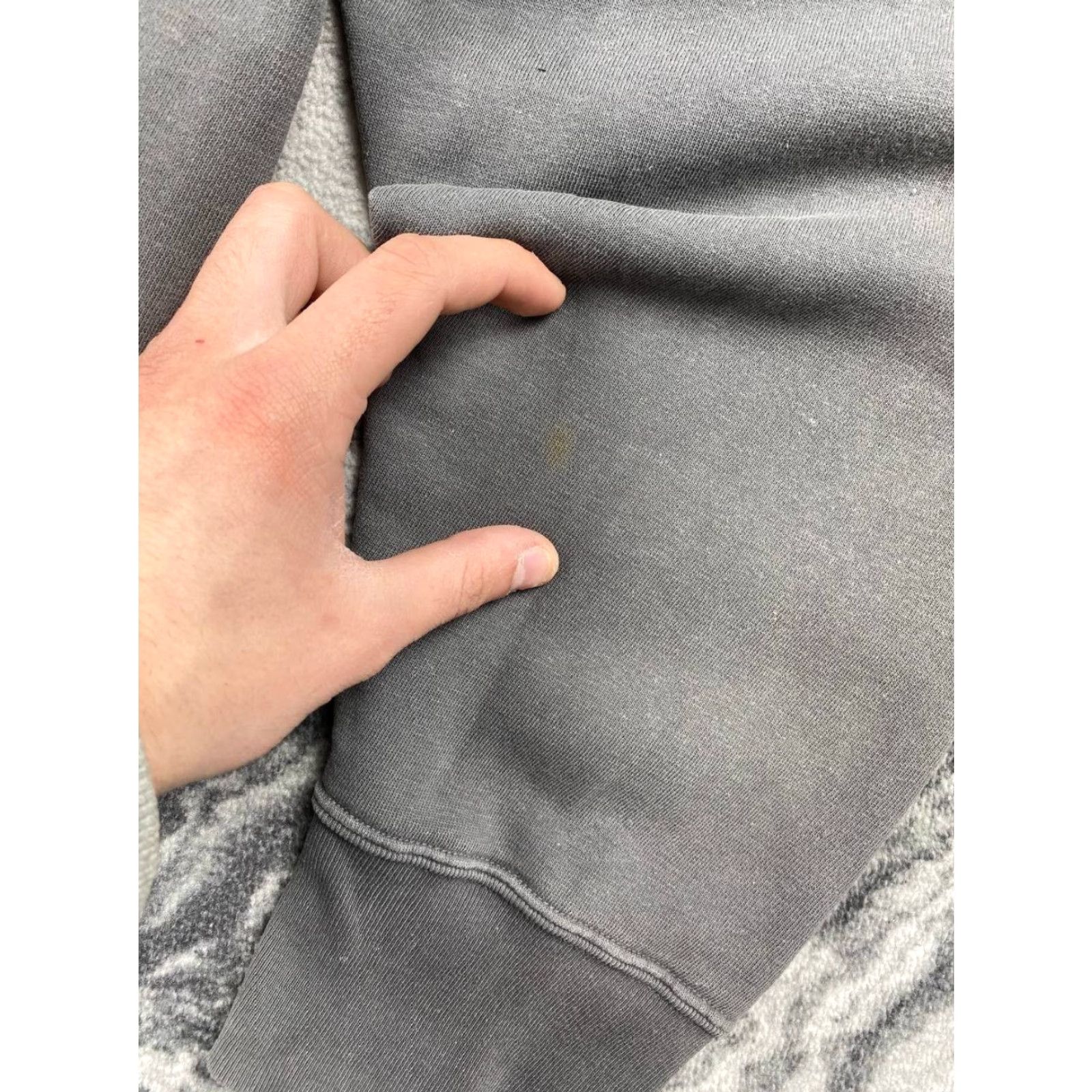 Vintage VINTAGE Stussy Hoodie Garment Workgear Gray XL Men 90s Crew Neck Fleece Cotton Hooded Pullover Skateboarding Size US XL / EU 56 / 4 - 7 Thumbnail