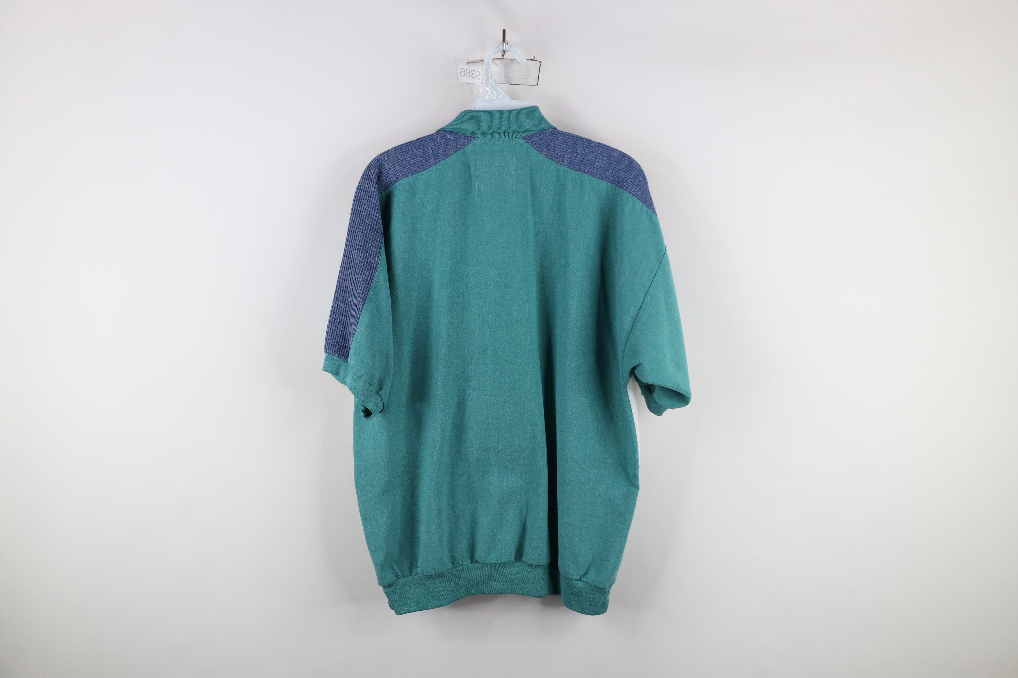 Vintage Vintage 90s Streetwear Chambray Block Pullover Polo Shirt Size US M / EU 48-50 / 2 - 10 Thumbnail