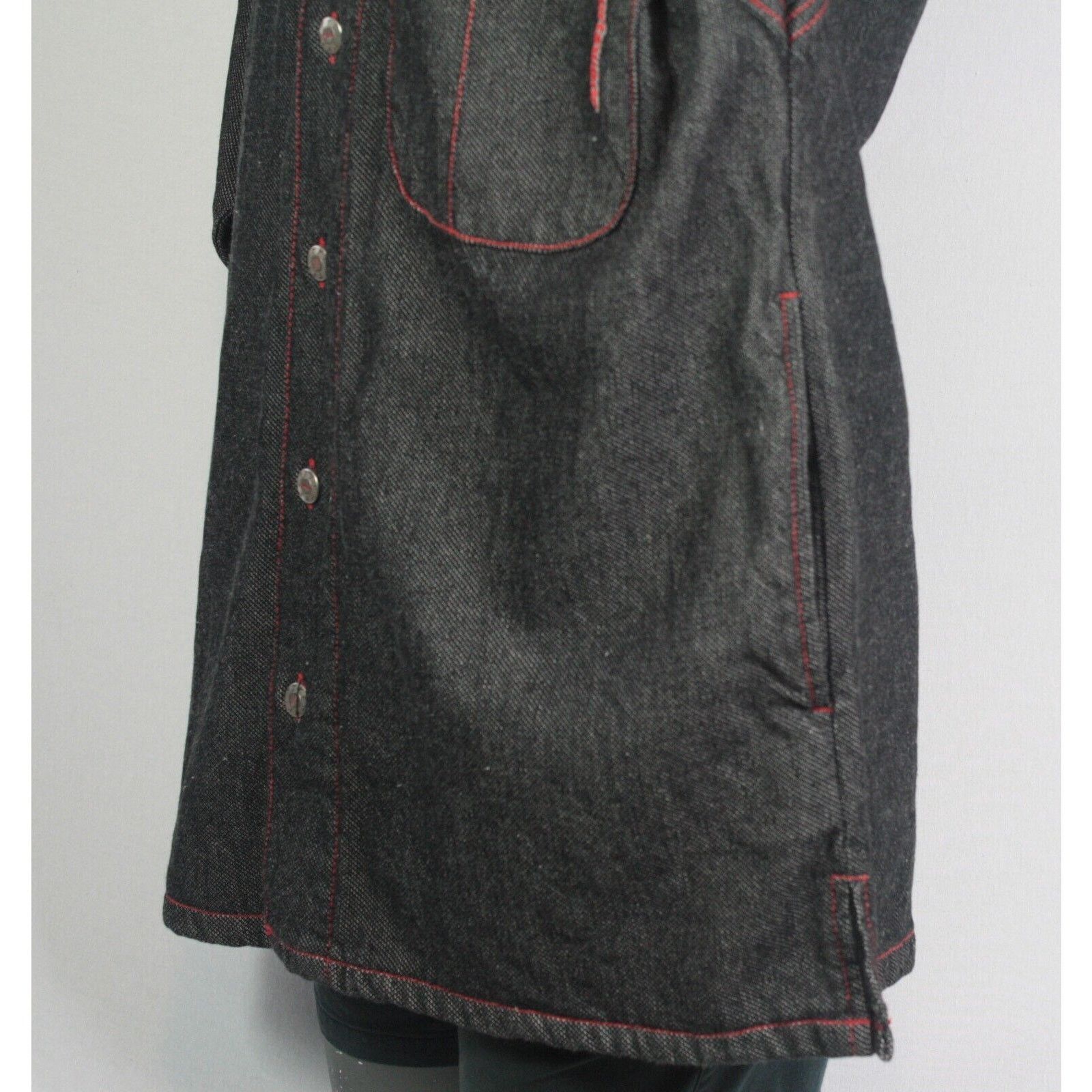 Vintage Vintage 90s Baggy Oversized Gray Deadstock Denim Jean Jacket Size US XL / EU 56 / 4 - 6 Thumbnail
