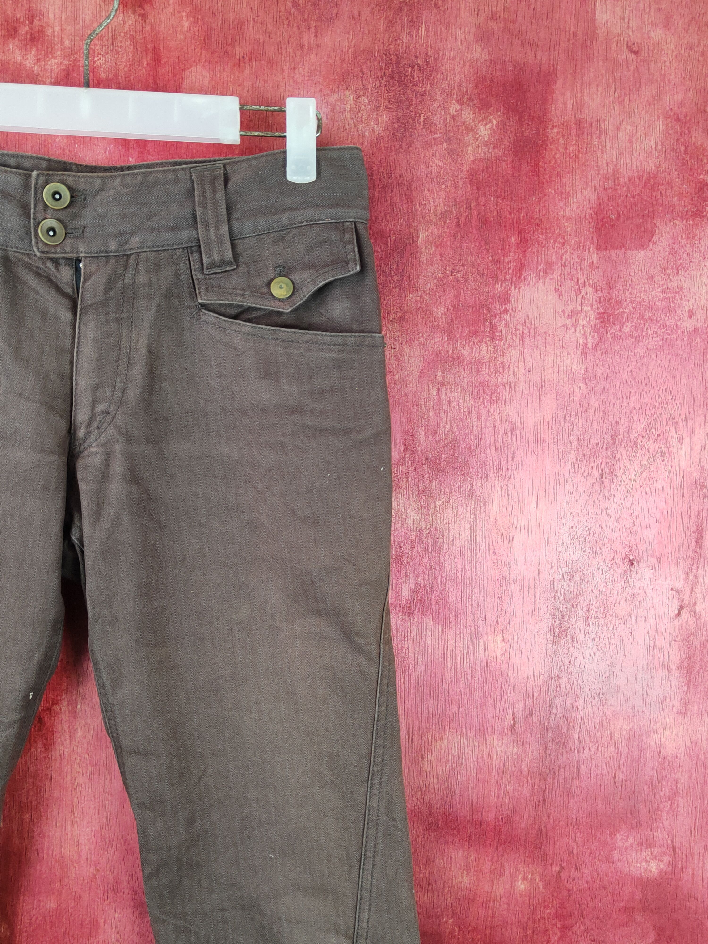 Japanese Brand Michel Klein Homme Dark Brown Multipocket Jeans #S2257 Size 28" / US 6 / IT 42 - 5 Thumbnail