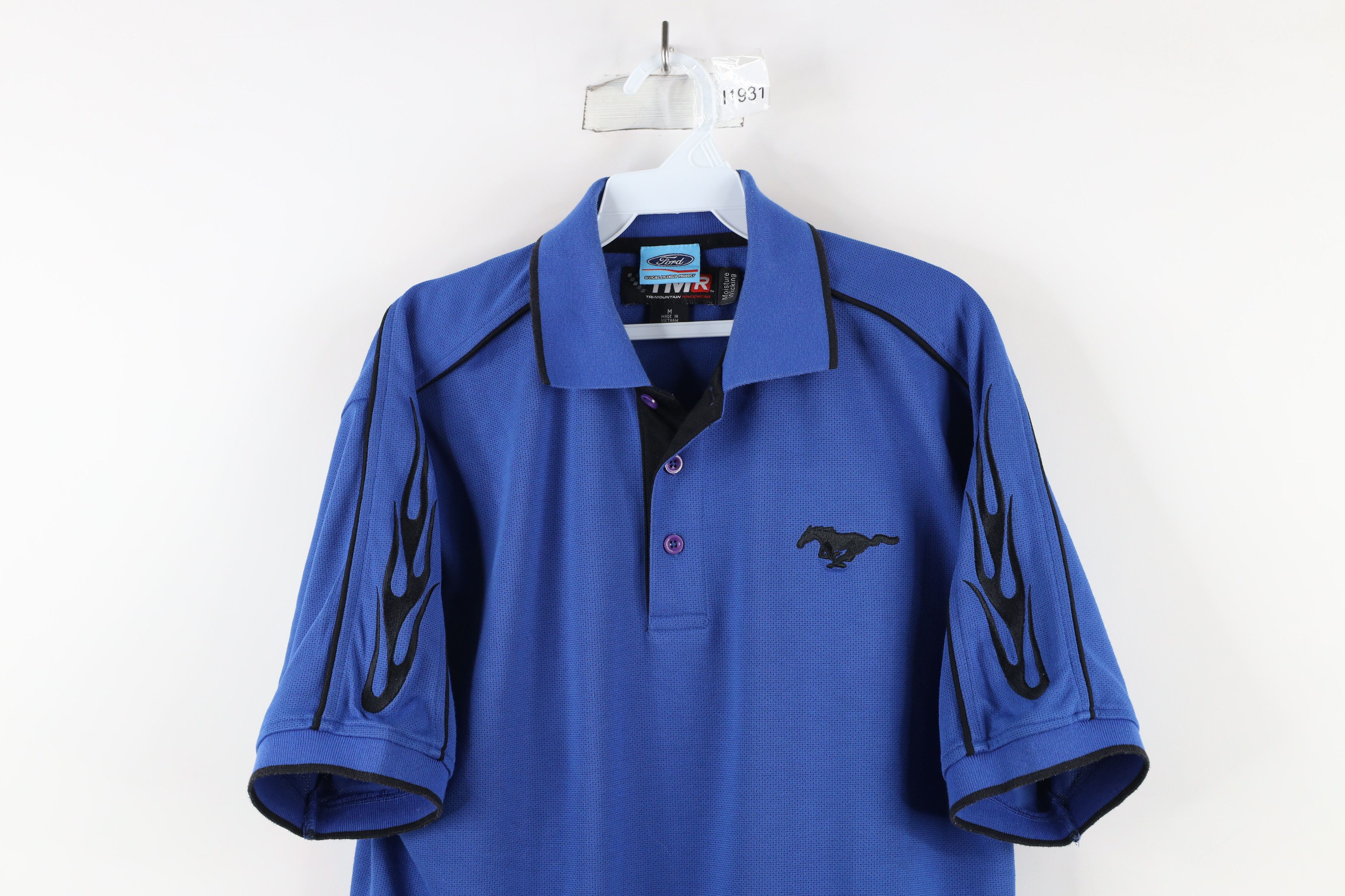 Vintage Vintage Ford Motor Co Mustang Collared Polo Shirt Blue Size US M / EU 48-50 / 2 - 2 Thumbnail