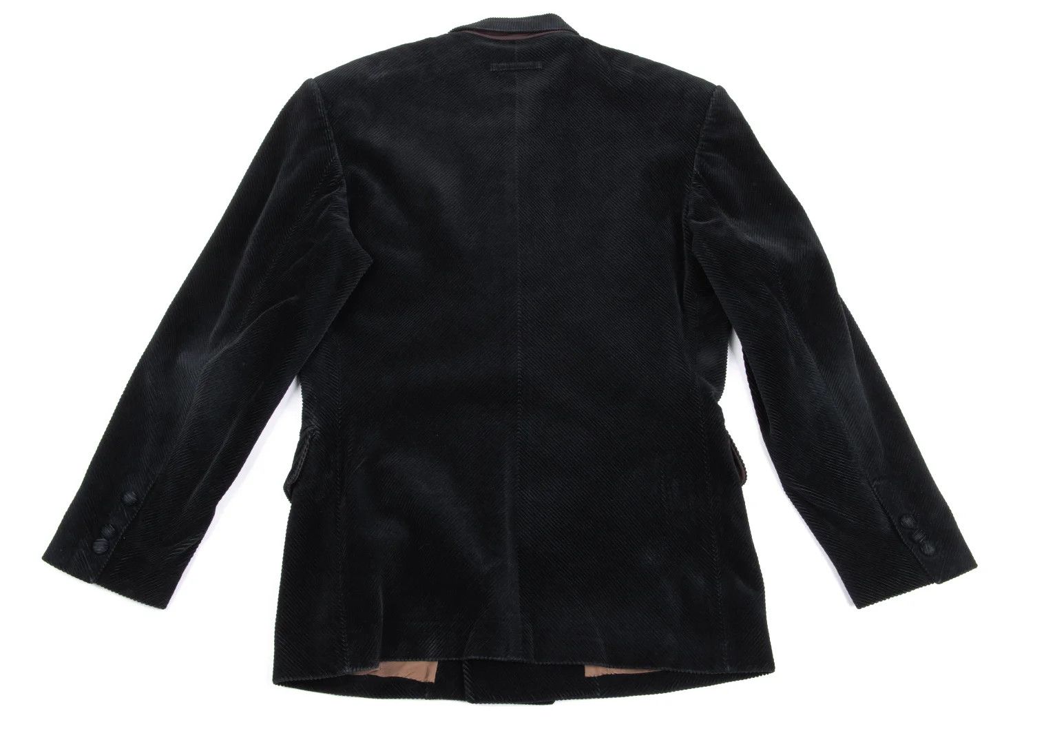 Jean Paul Gaultier Cotton Corduroy Peak Lapel Double Jacket in Black Size 50 Size US M / EU 48-50 / 2 - 16 Thumbnail