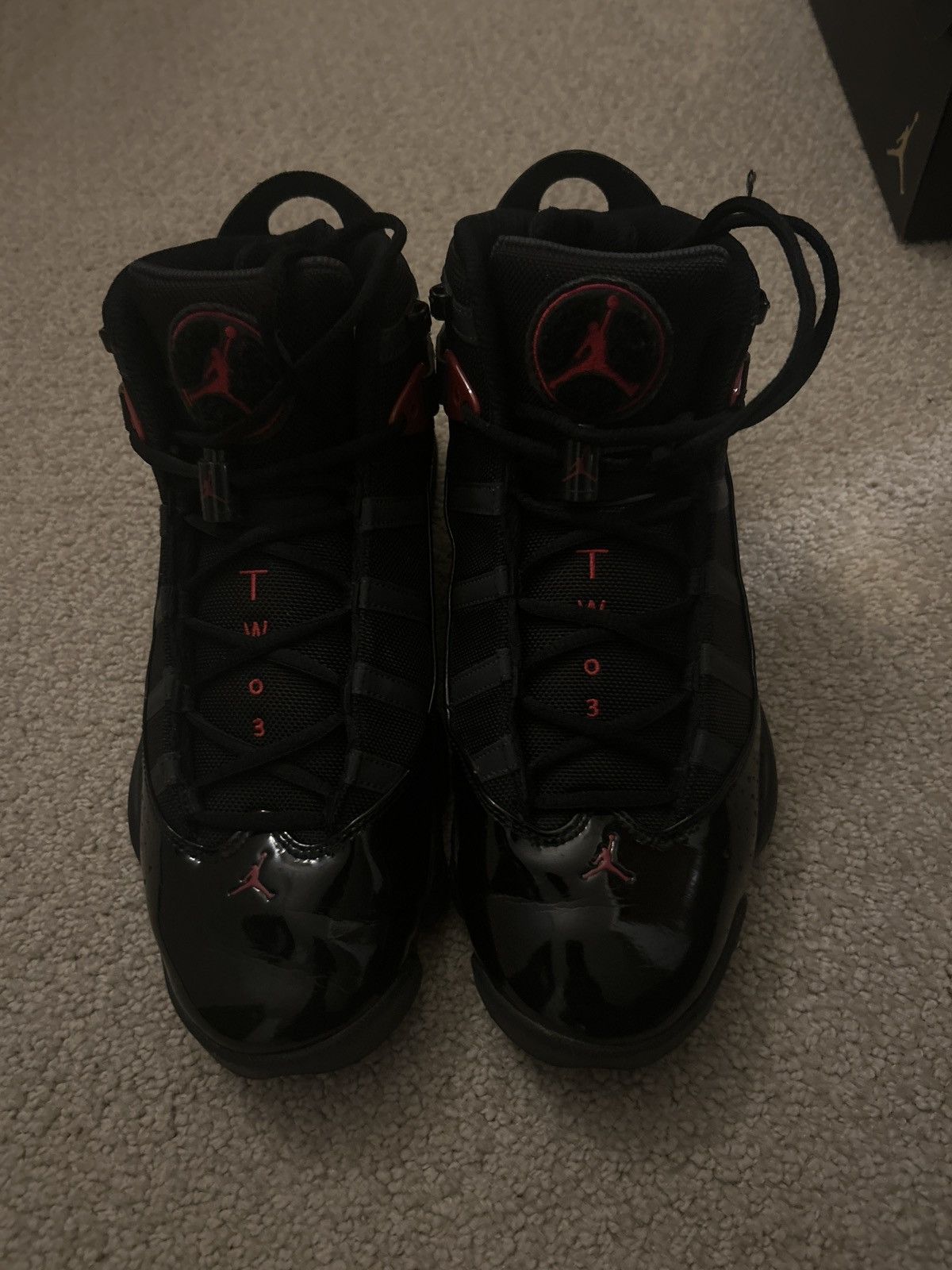 Jordan Brand Air Jordan 6 Rings ‘Black Infared’ Size US 11.5 / EU 44-45 - 3 Thumbnail