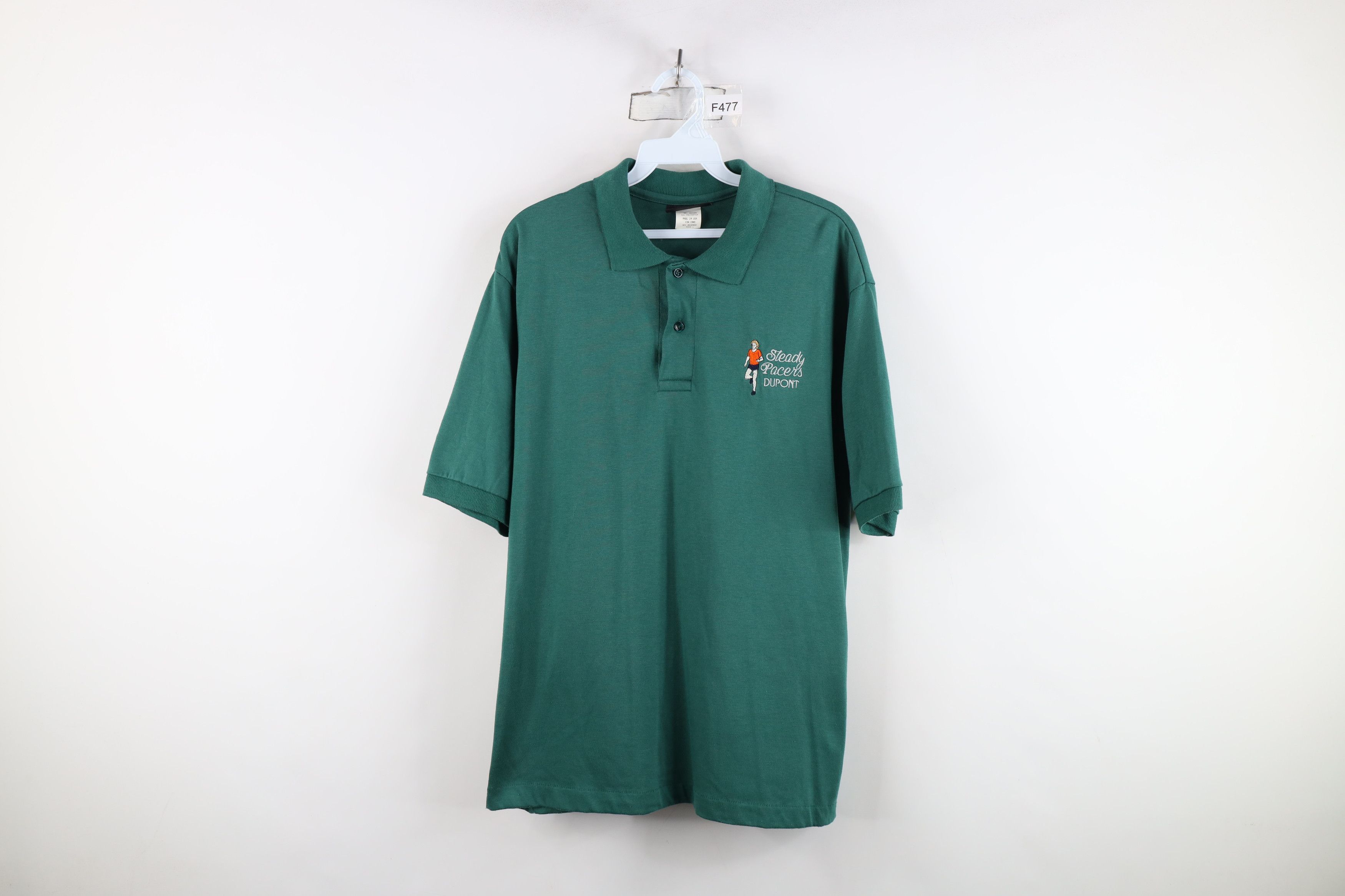 Vintage Vintage 90s Streetwear Pacers DuPont Running Polo Shirt USA Size US L / EU 52-54 / 3 - 1 Thumbnail