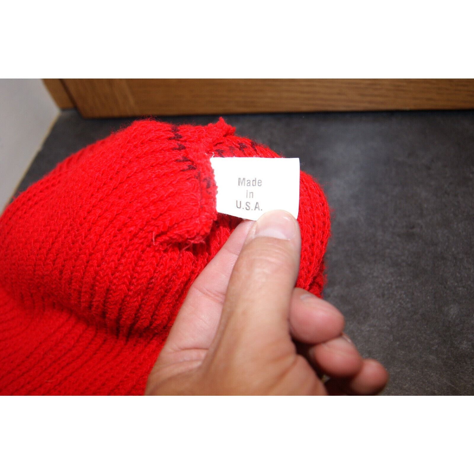 The Unbranded Brand Vtg American Family Insurance Advertise Pom Beanie Knit Hat Size ONE SIZE - 4 Thumbnail
