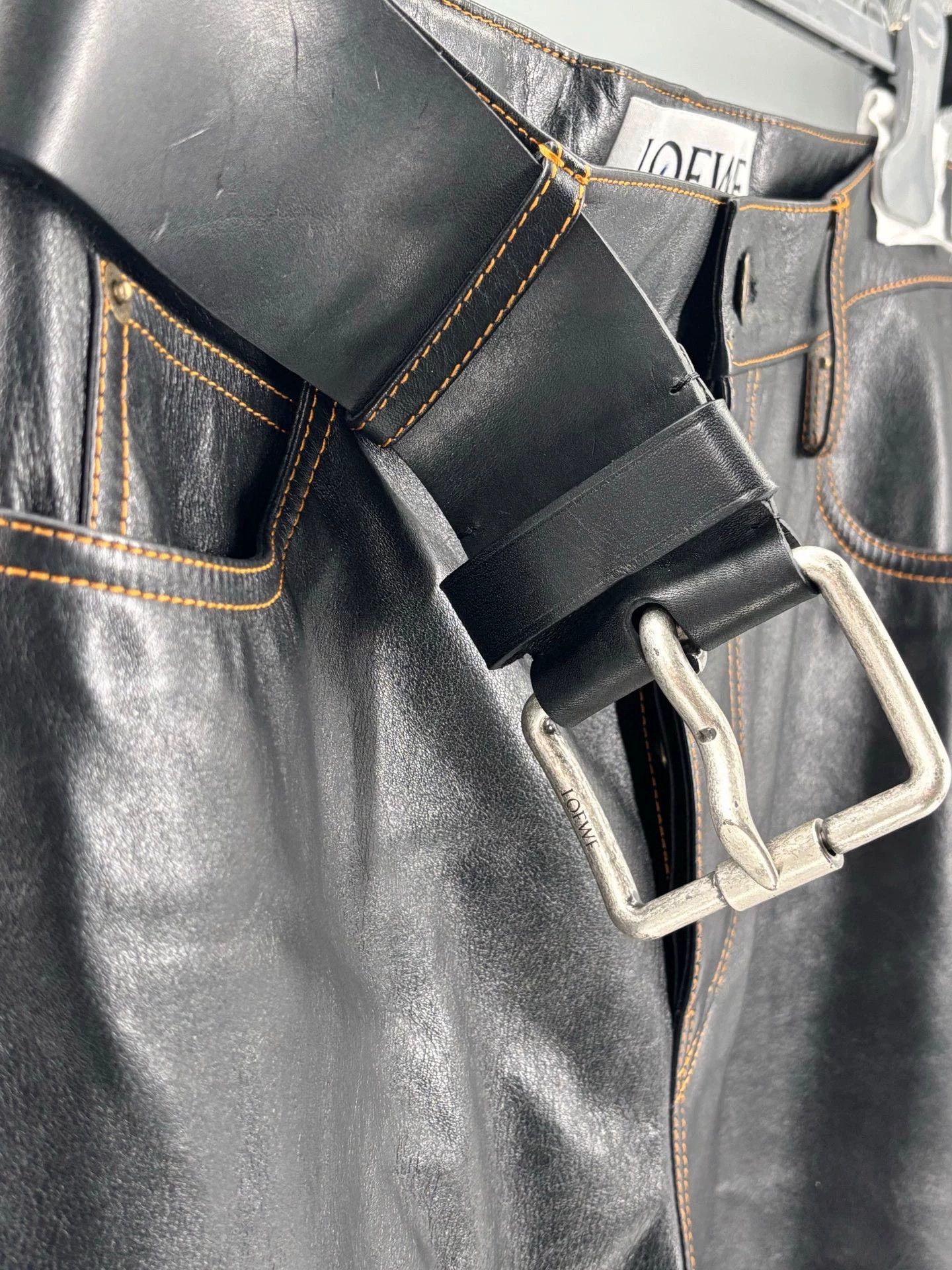 Loewe Loewe Men's Leather Pants Spring Summer Collection Size US 30 / EU 46 - 3 Thumbnail