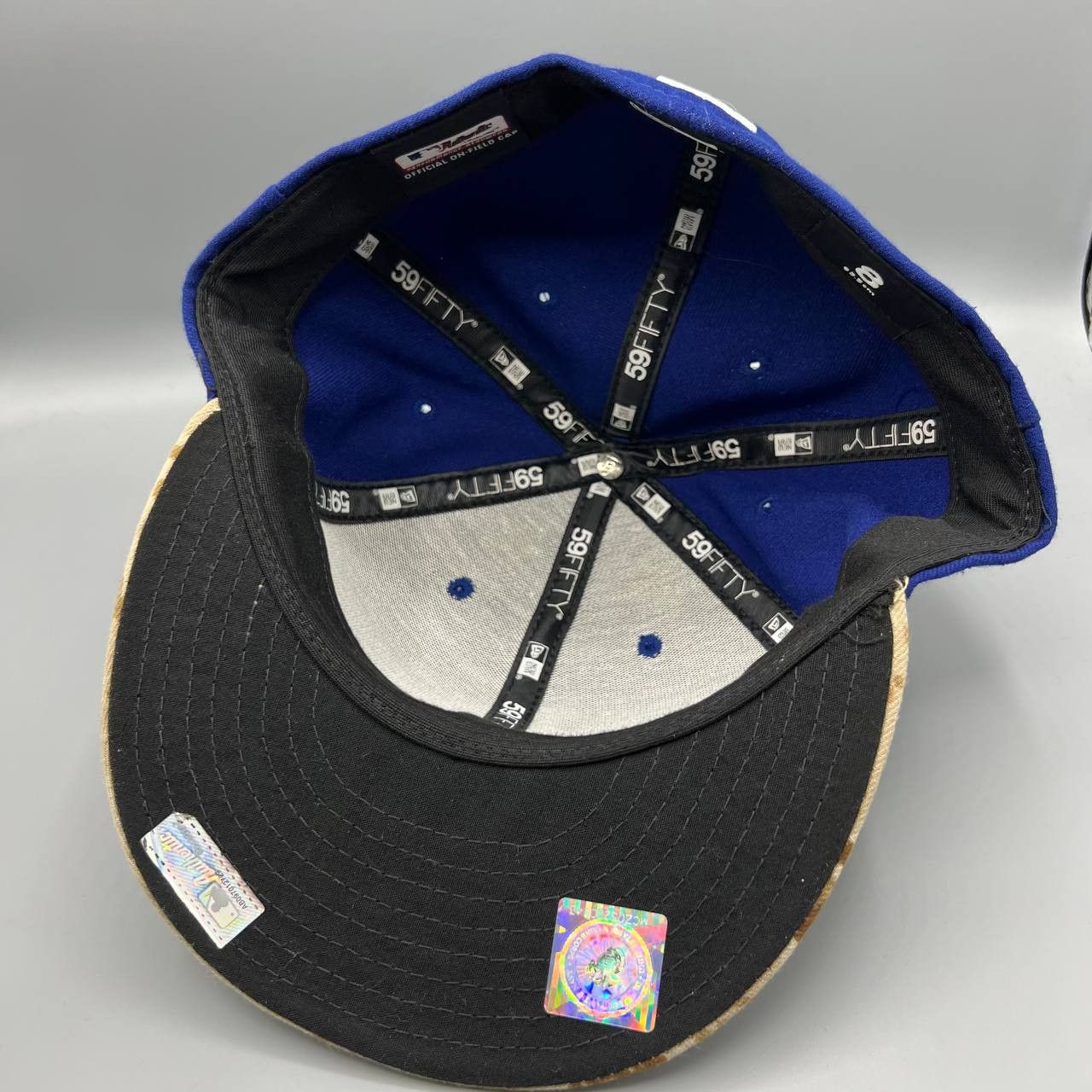 New Era Los Angeles LA Dodgers Hat Men 8 Blue Camo MLB Fitted Cap Size ONE SIZE - 5 Thumbnail
