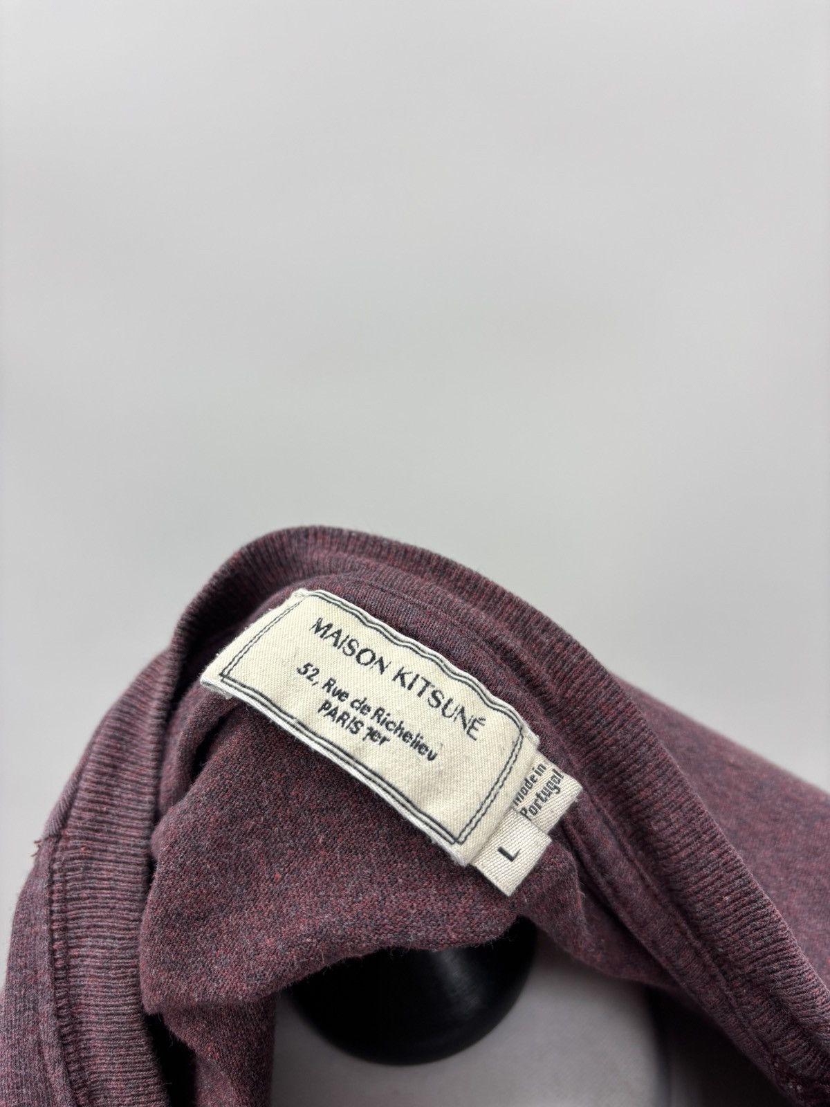 Maison Kitsune Mens t shirt Maison Kitsune Size L Color Burgundy Size US L / EU 52-54 / 3 - 8 Thumbnail