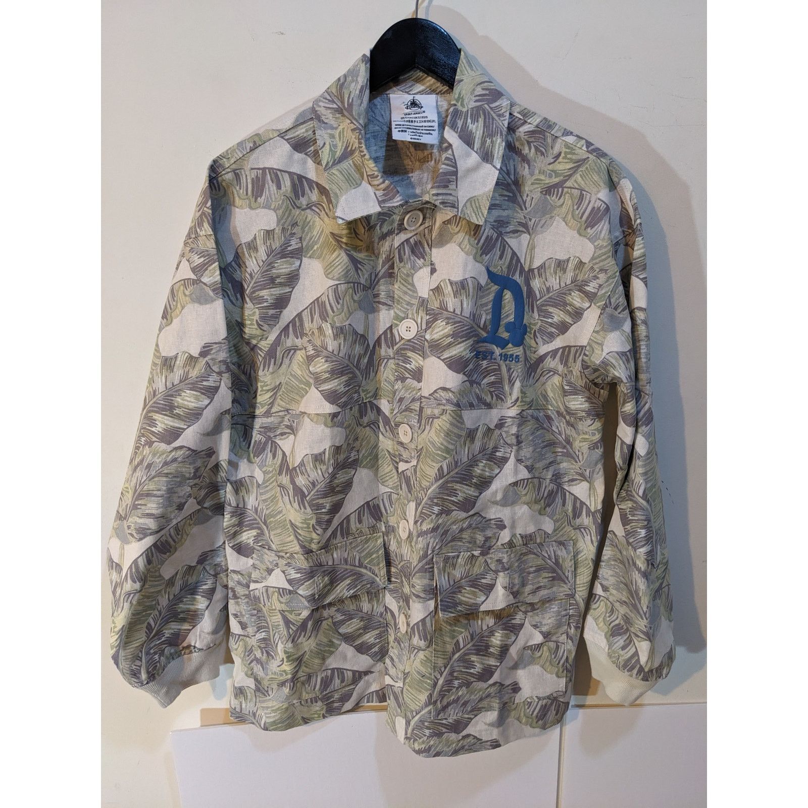 Disney Disneyland Resort Linen Blend Palm Trees Floral Button Sz S Size US S / EU 44-46 / 1 - 2 Thumbnail
