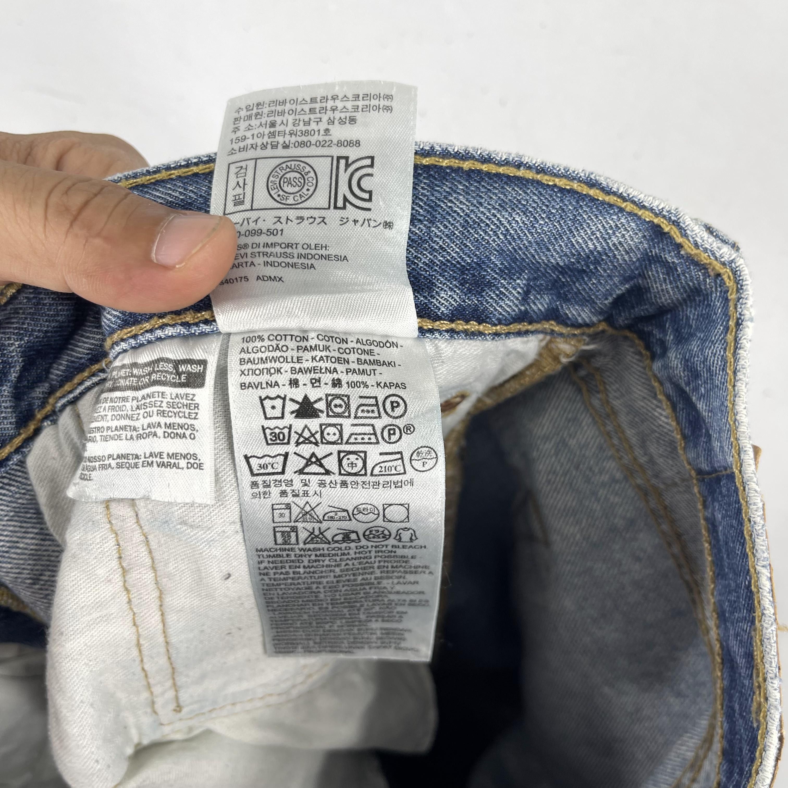 Levi's Vintage Clothing × Vintage W33 L28 Vintage Levis 501 Distressed Reinforced Jeans Size US 33 - 7 Thumbnail