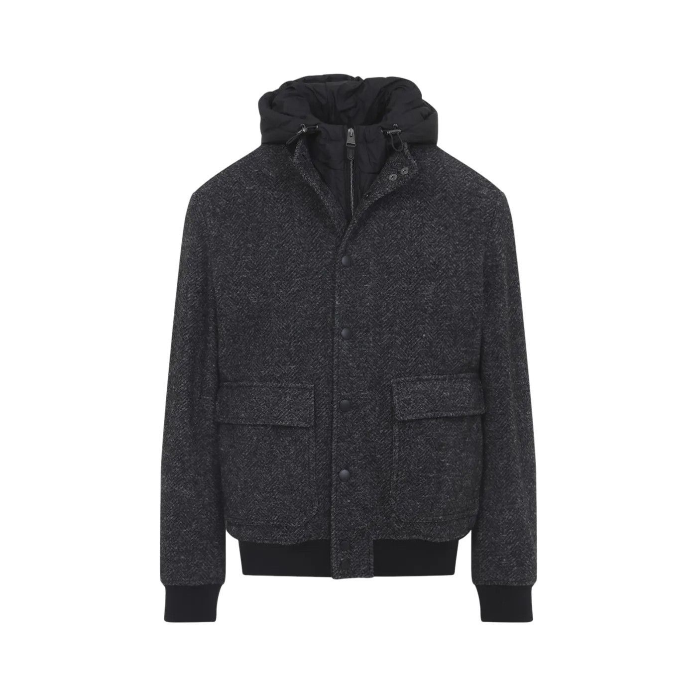 Canali CANALI Dark Gray Bomber Jacket New & Authentic (Men's Size:M Size US M / EU 48-50 / 2 - 1 Thumbnail