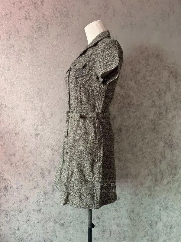 Burberry Burberry Grey Wool Blend Midi Dress. Size L / US 10 / IT 46 - 5 Thumbnail