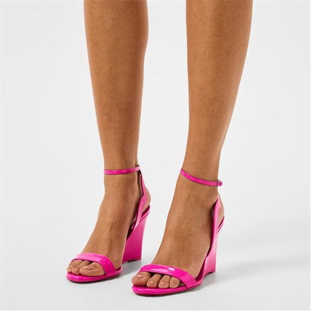 Christian Louboutin Patent 100mm Leather Wedge Sandals Size US 8 / IT 38 - 2 Thumbnail