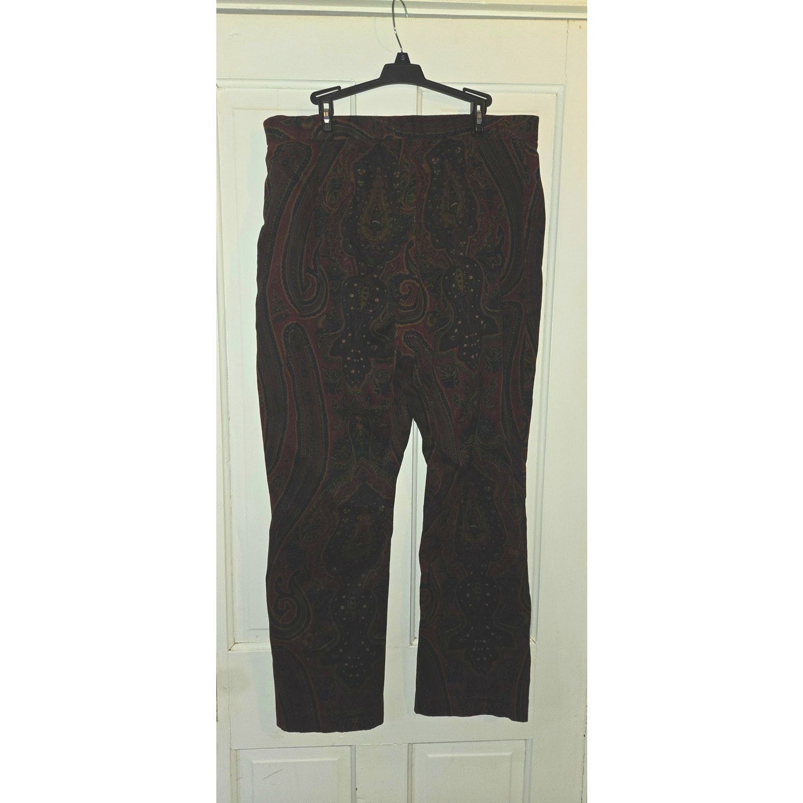 Ralph Lauren 90s Lauren Ralph Lauren velvet paisley pants, size 20W Size 42" / US 20 - 2 Thumbnail