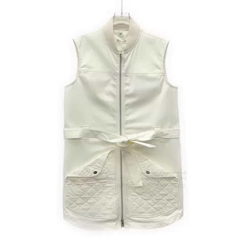 Hermes Hermes White cotton belt waist sleeveless dress Size S / US 4 / IT 40 - 1 Thumbnail